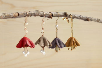 Colored Leather Earrings