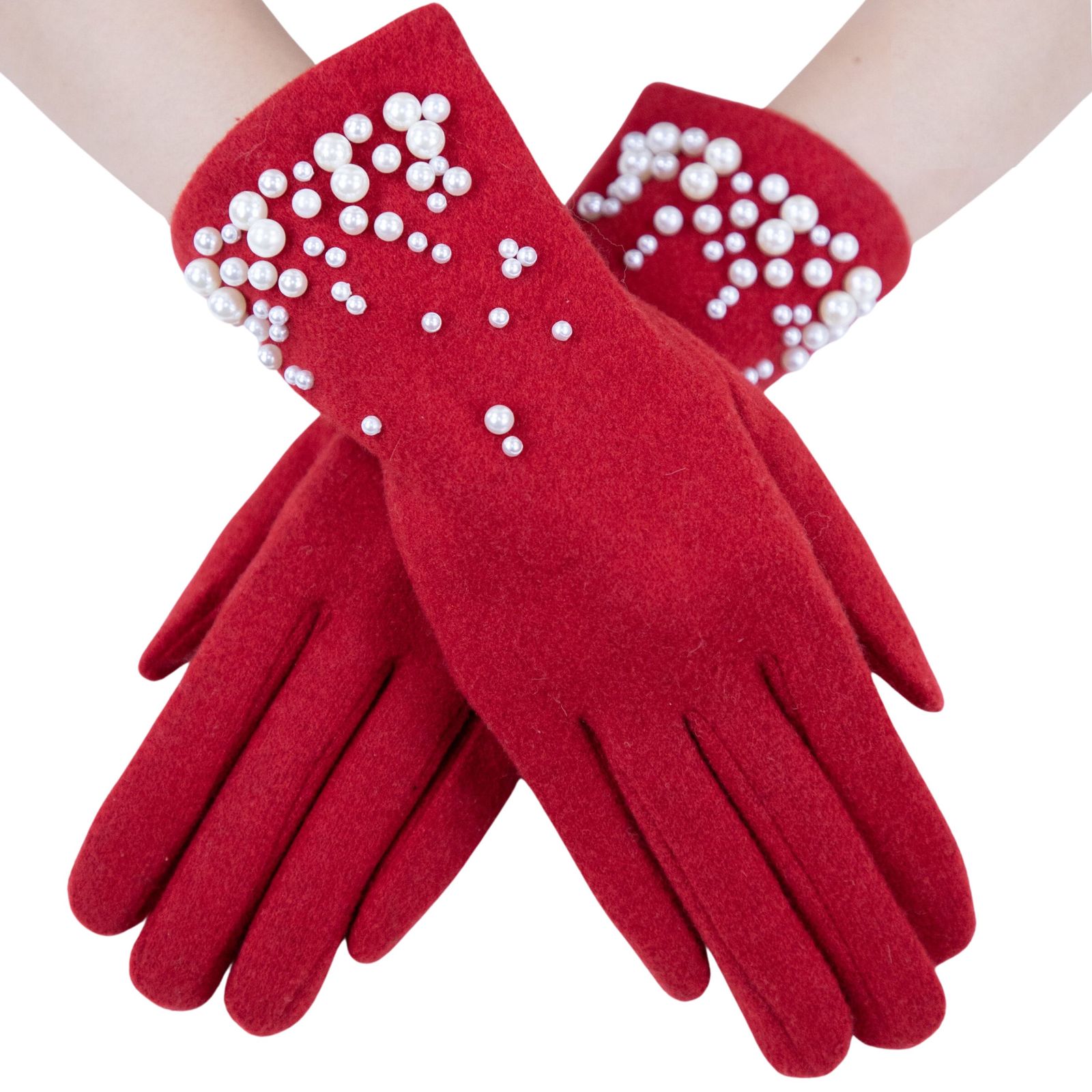 Ladies red wool clearance gloves