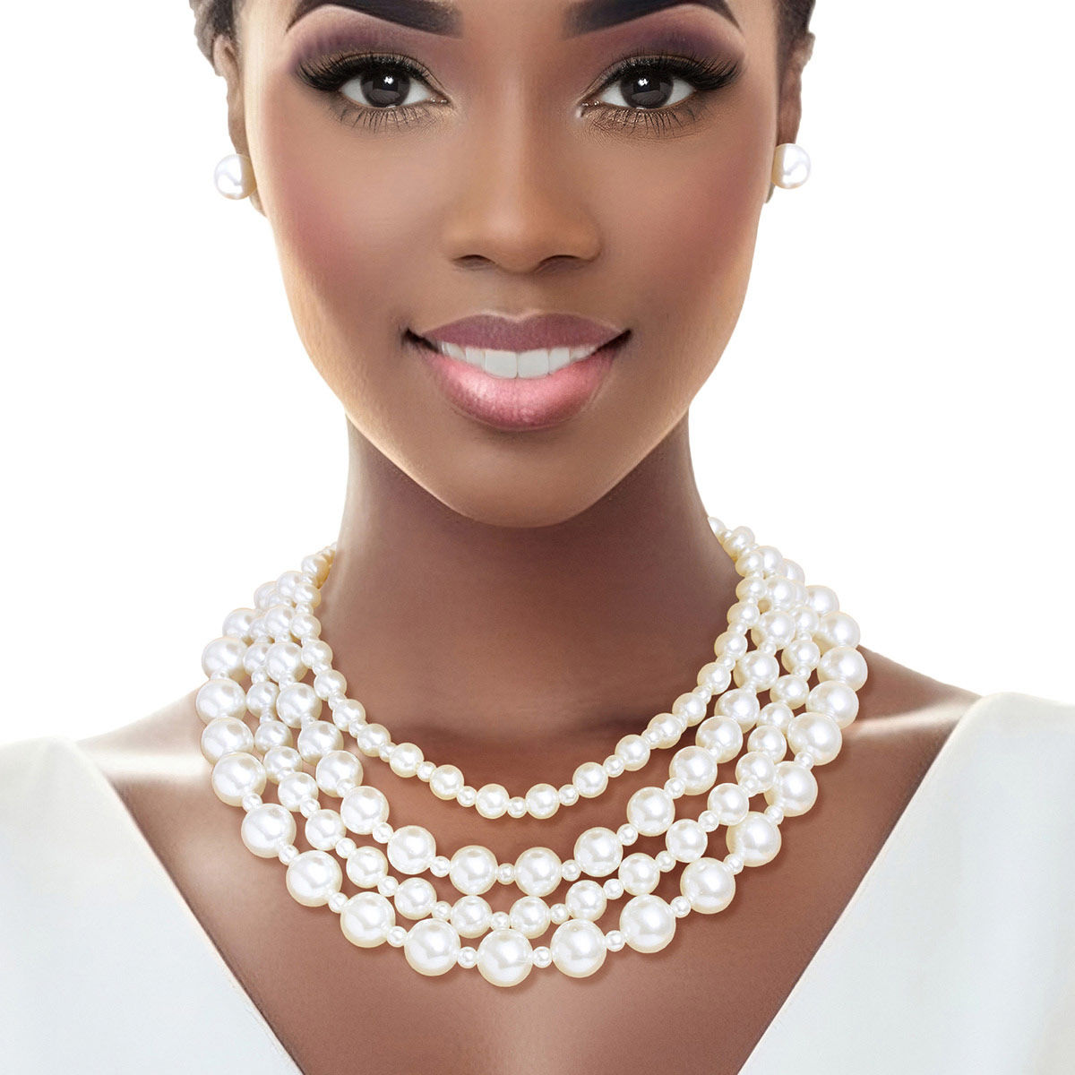 Pearl chunky necklace top