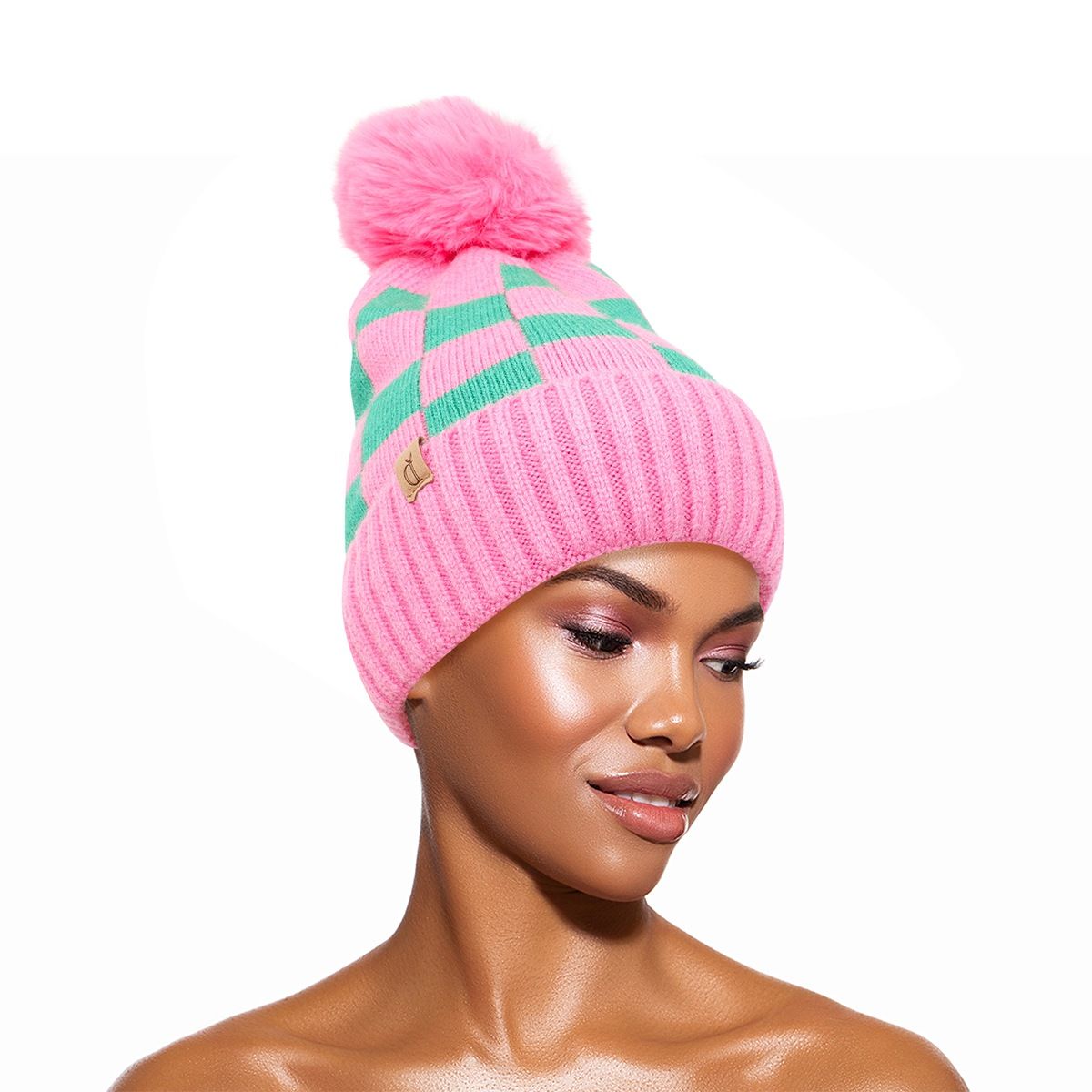 ?ACESORI NWOT WOMEN PREMIUM KNIT THREE DIFFERENT COLOR BEANIES Triple Threat Beanie – Akinz main image 2