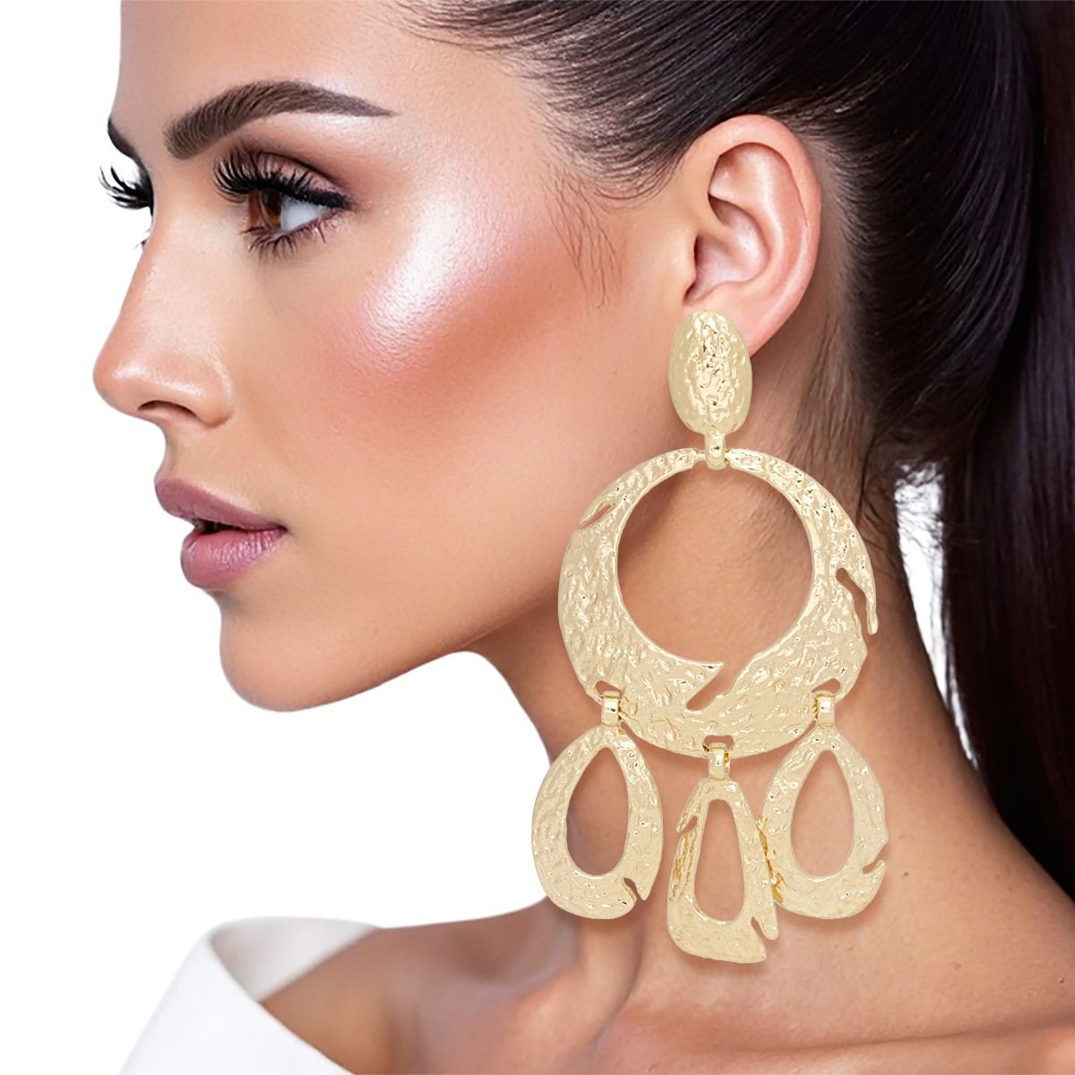 [LLOYD] 10K GOLD☆flake Greeting Earrings Amazon.com: 10K Yellow Gold Lotus Blossom Flower Stud