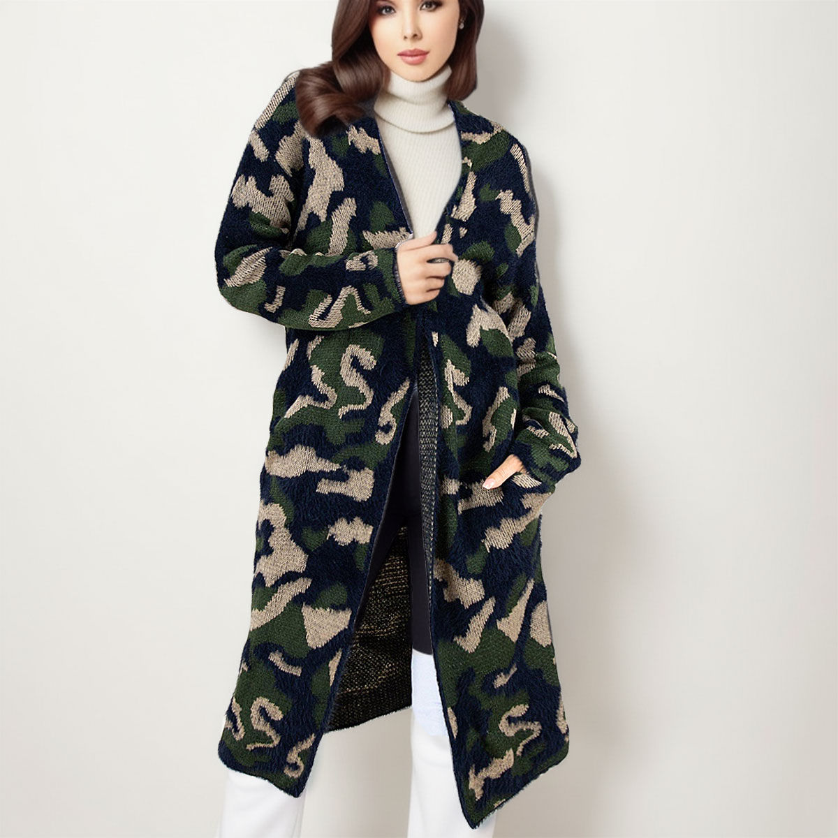 Camo best sale long cardigan