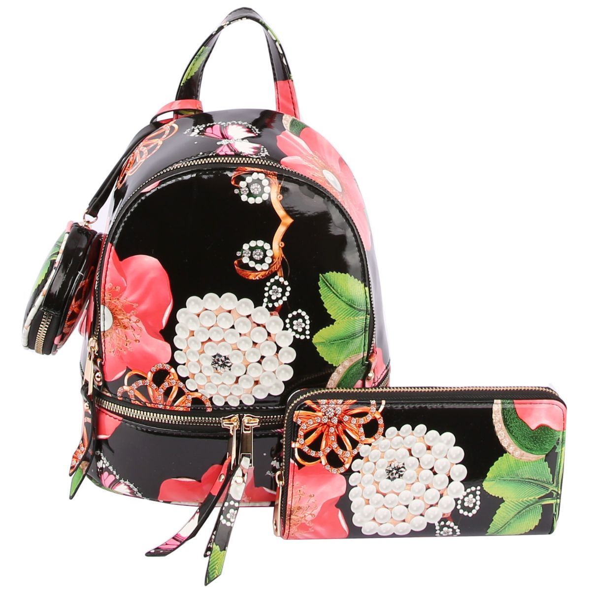 Amazon.com: GLENLCWE Vintage Floral Women's Leather Backpack Purse Large  Capacity Zip Handbag Wallet with Card Slot,Lightweight Travel Daypack :  Clothing, Shoes & Jewelry