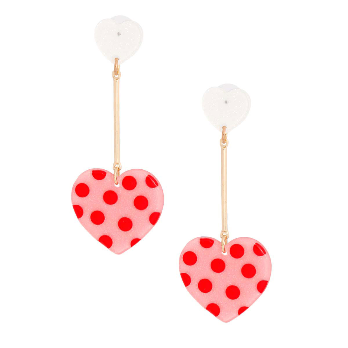 Polka Dot Heart outlets earrings