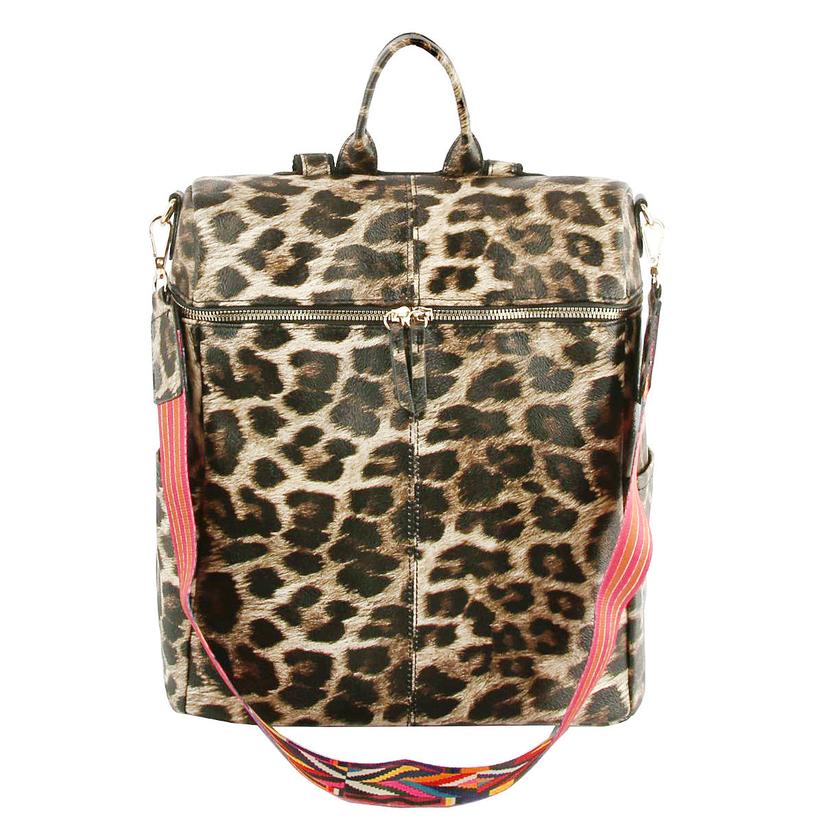 Cheetah Black Leather Backpack – ILTEX Apparel