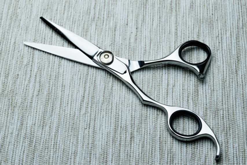 professional barber scissors silver