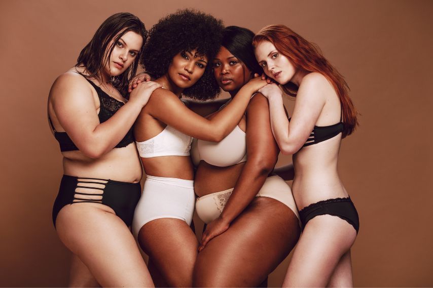 diverse group of women plus size