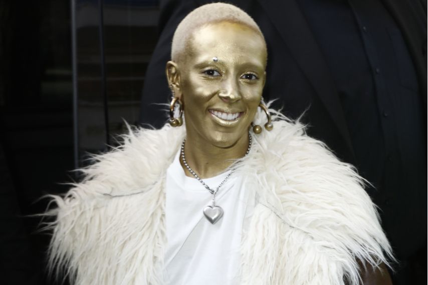 Doja Cat 2023 gold silver fashion week 2023 Doja Cat