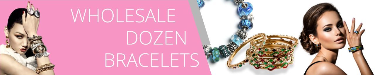 Wholesale Dozen Pack CC Charms Stretch Bracelets for Women