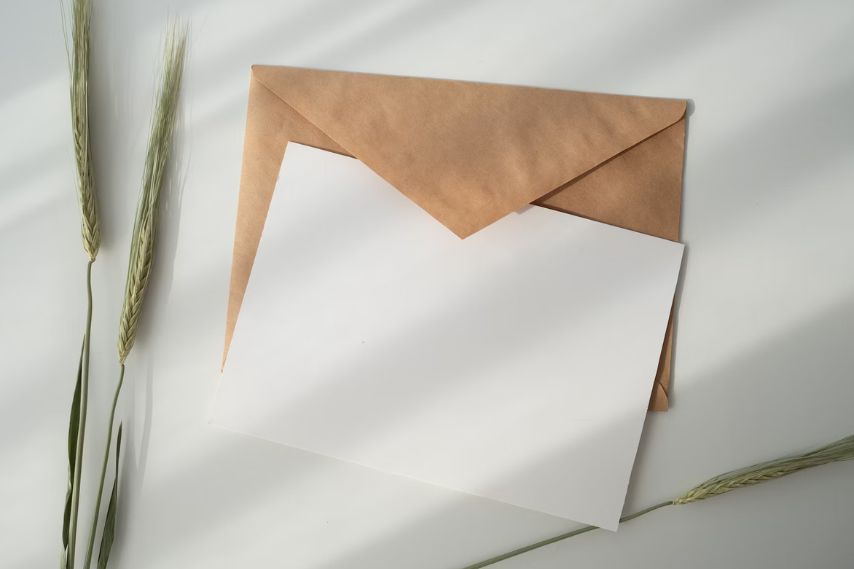 paper invitation and envelope