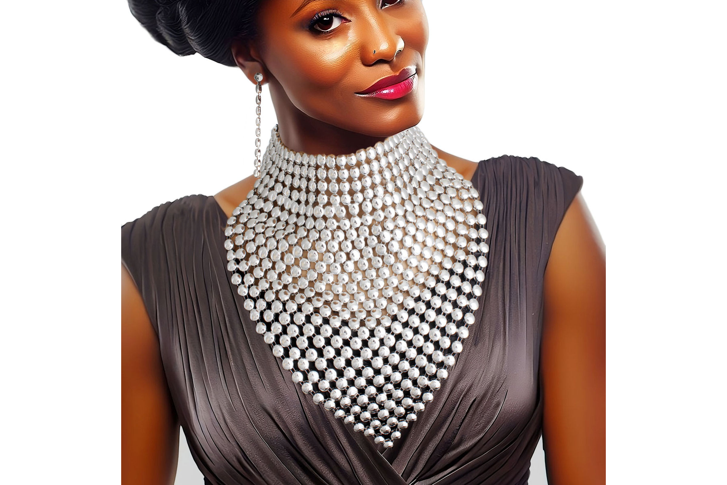 Chainmail bib necklace 2025