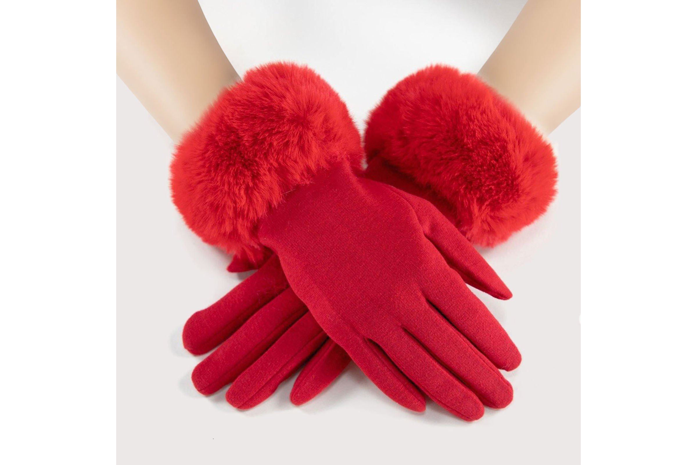 Red winter gloves outlet