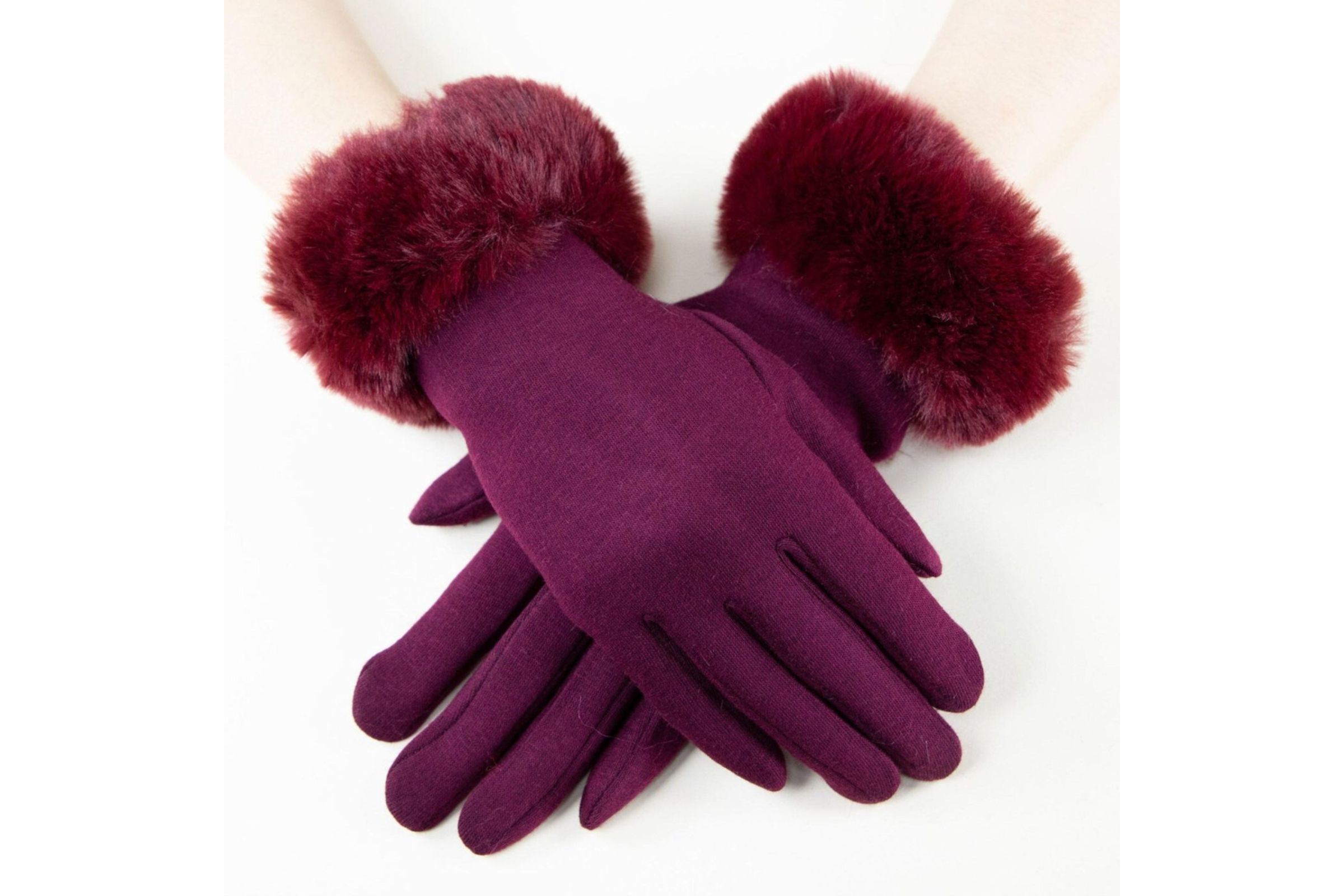 Maroon gloves winter discount