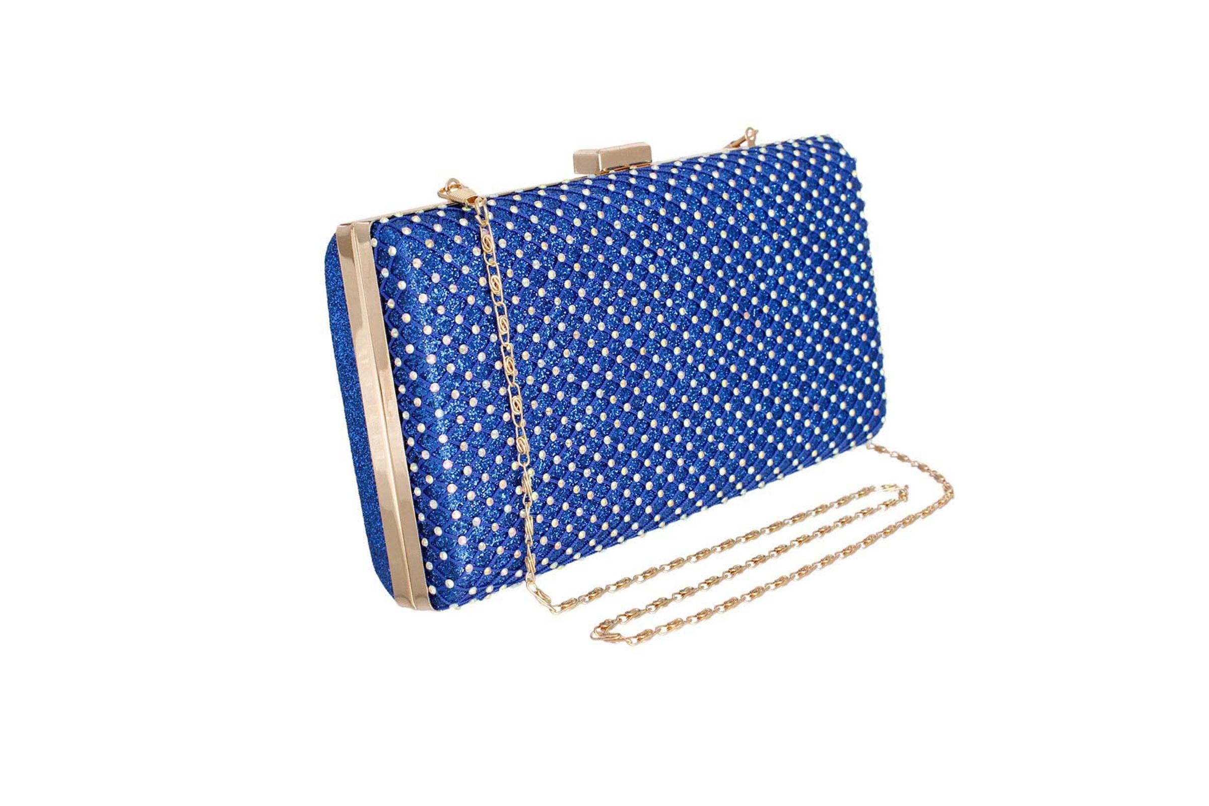 Royal blue clutch bag amazon cheap