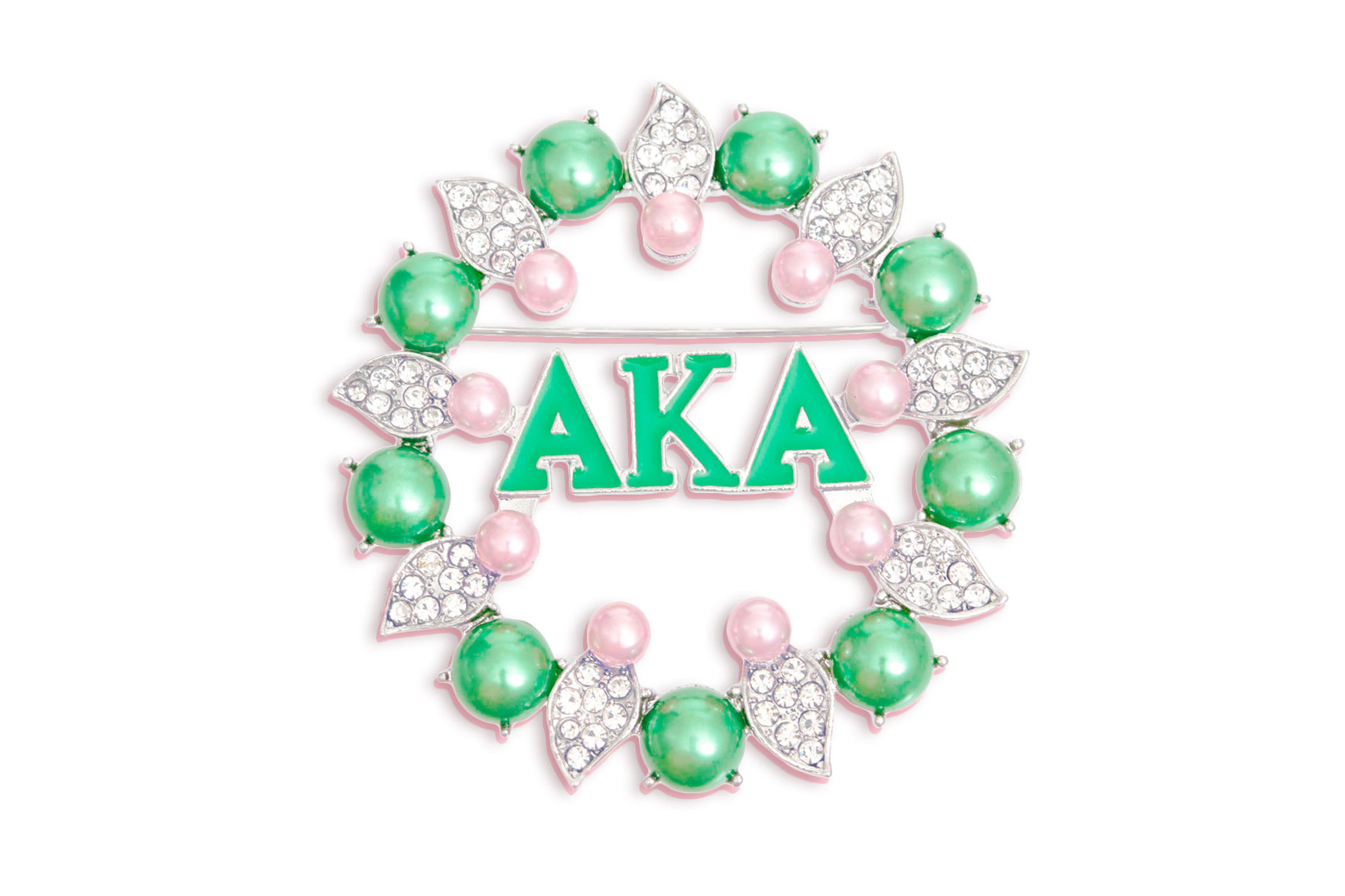 アクセサリー shirakaba Wholesale Brooch Pink Green AKA Pearl Pin for Women