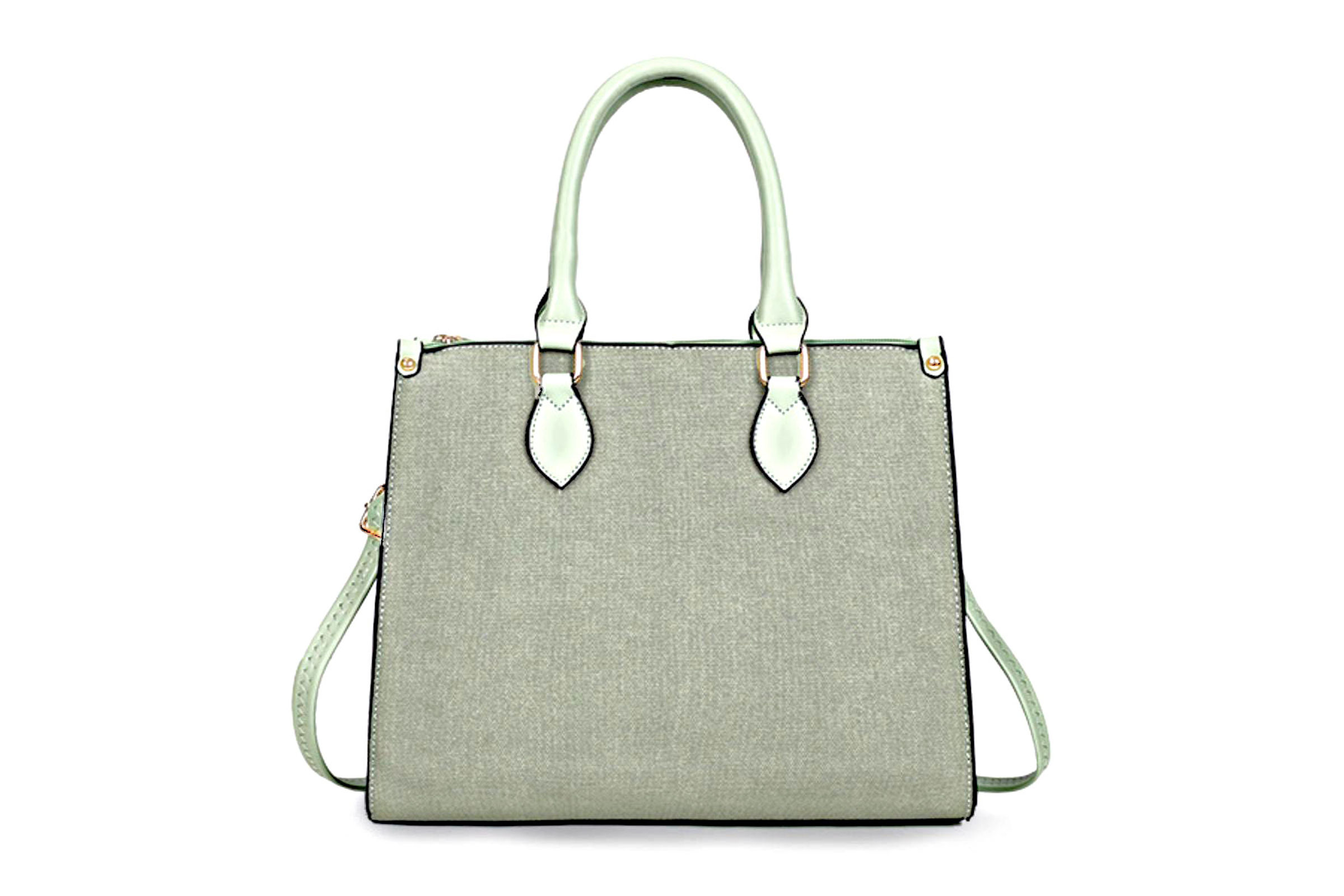 Wholesale Purse Green Pebble Grain Satchel Handbag for Women