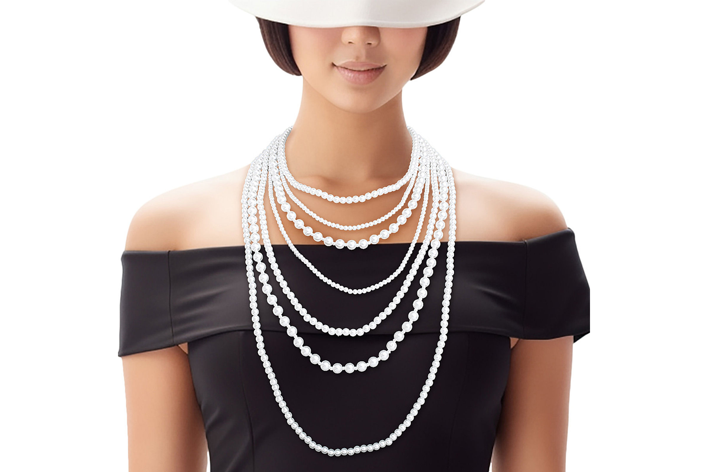 Women's long strand necklaces discount