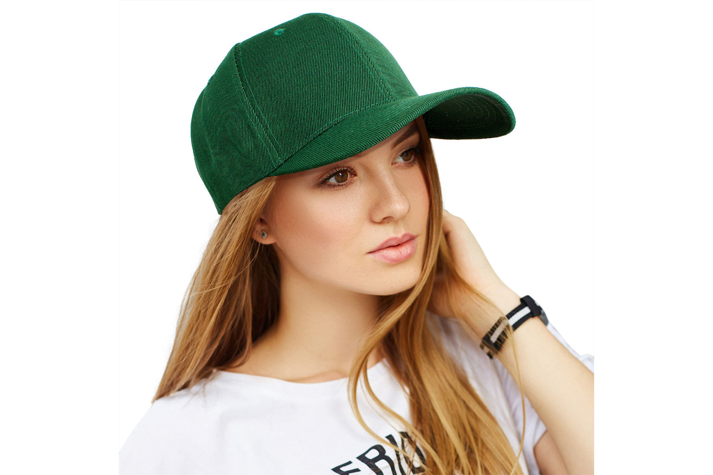 hat-green-canvas-baseball-cap-  display picture 1