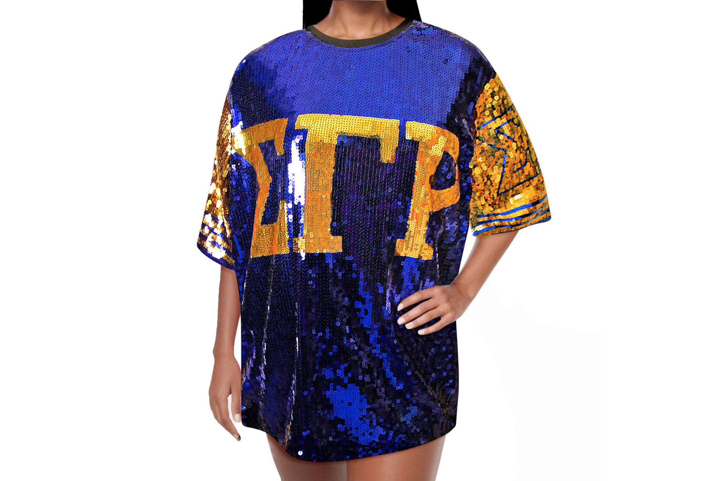 Sequin jersey dress wholesale outlet
