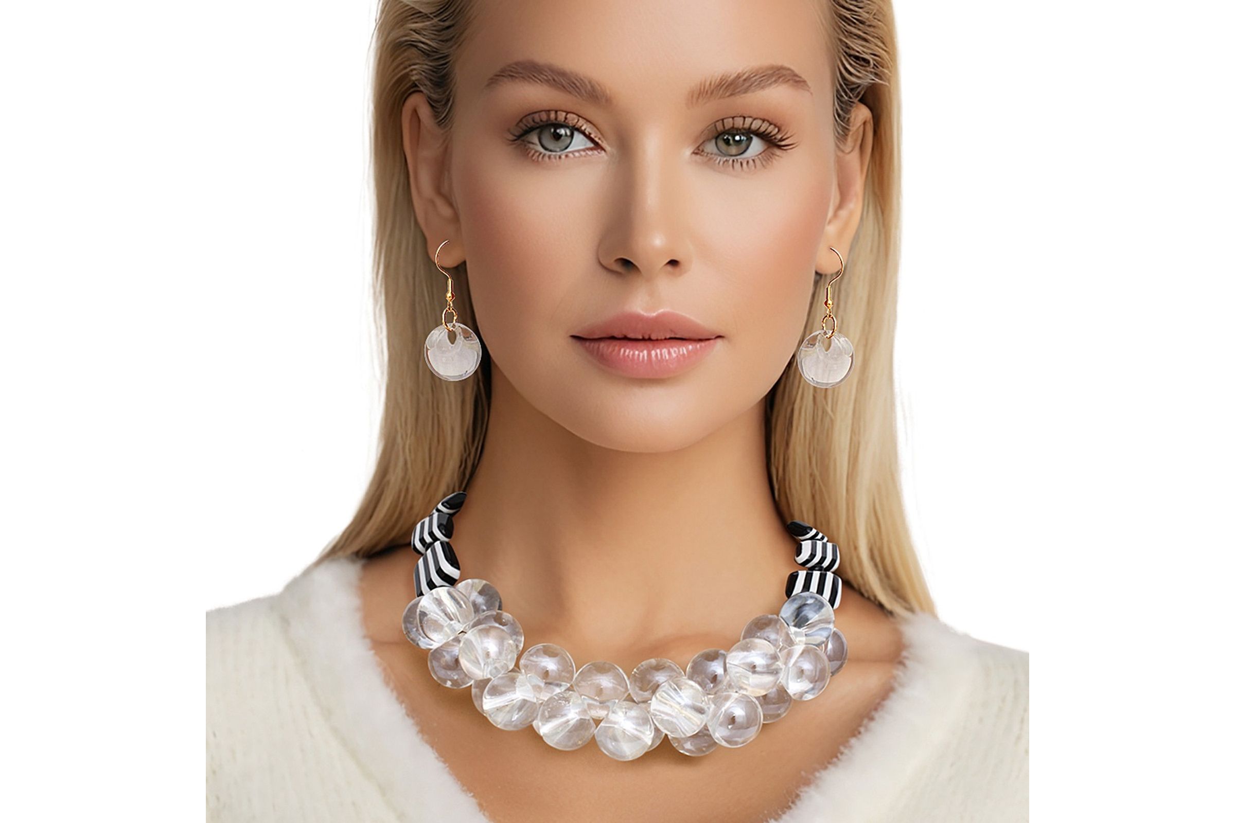 Square bead necklace clearance