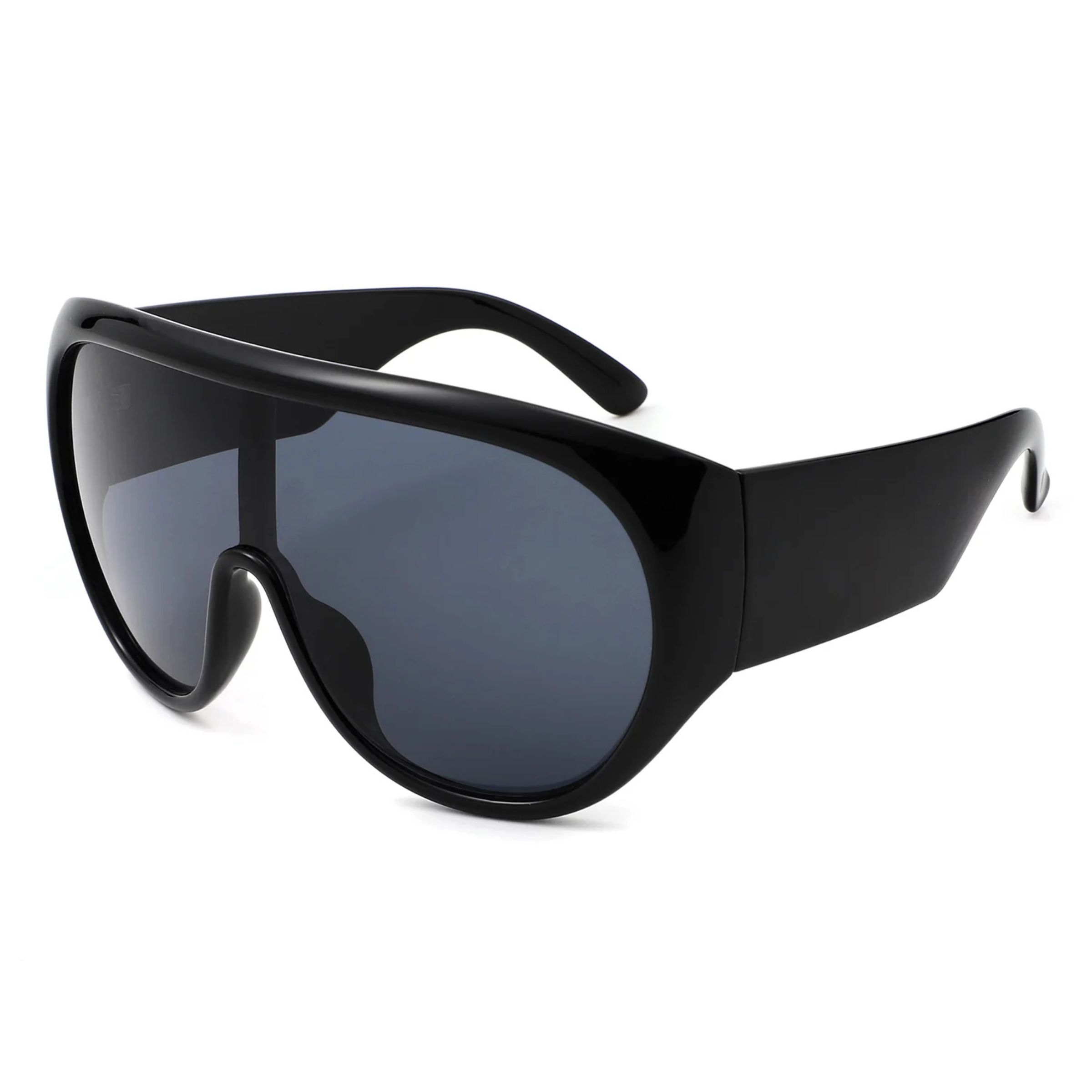 LUDLOW カチューシャ「BLACK」 Wholesale Sunglasses Black Retro Rounded Visor for Women