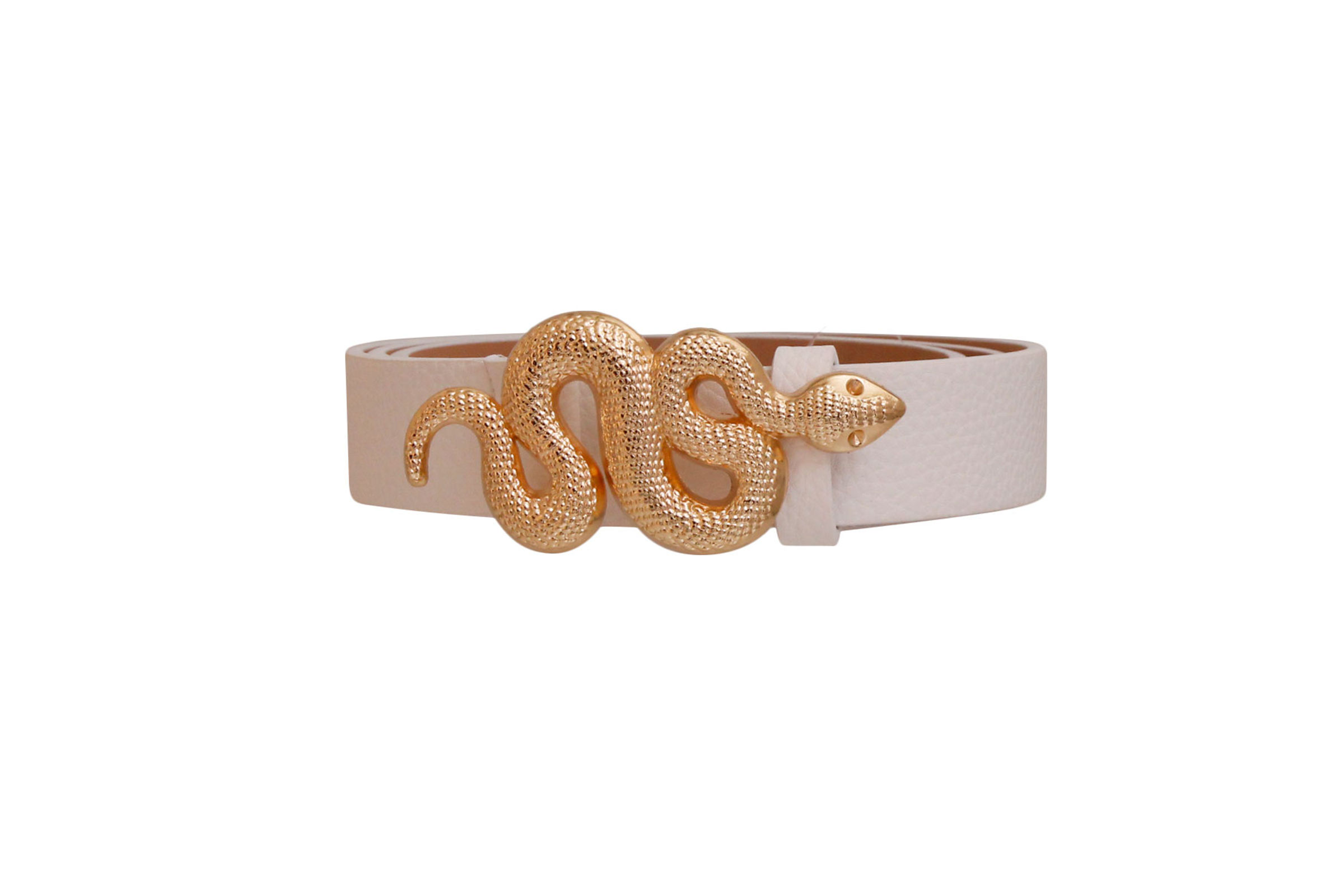 White and gold designer belt cheap