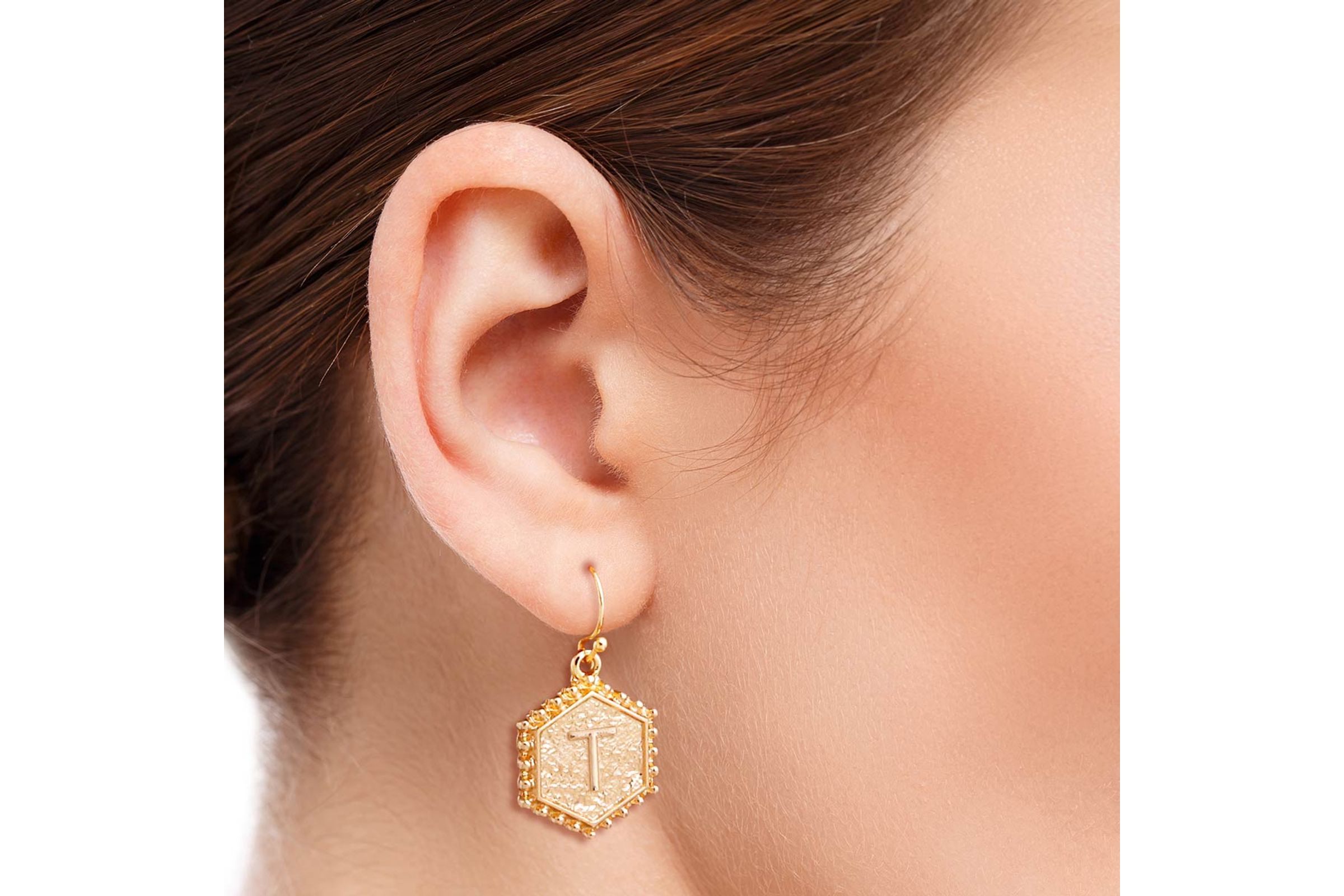 Initial drop earrings top