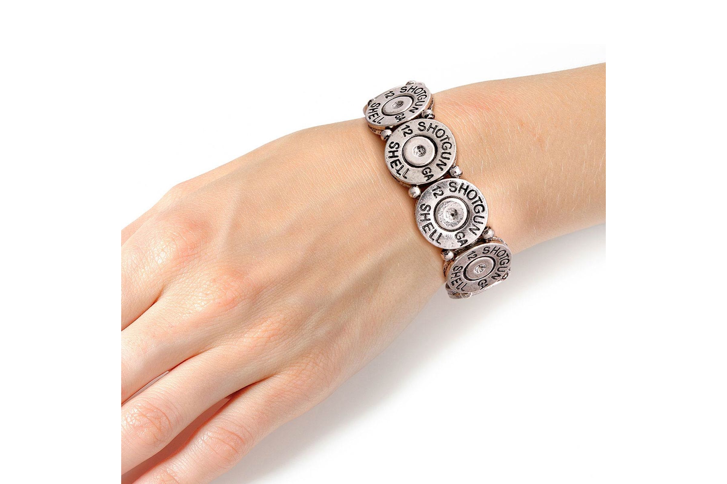 Burnished Silver Shotgun Shell Bracelet Order Wholesale