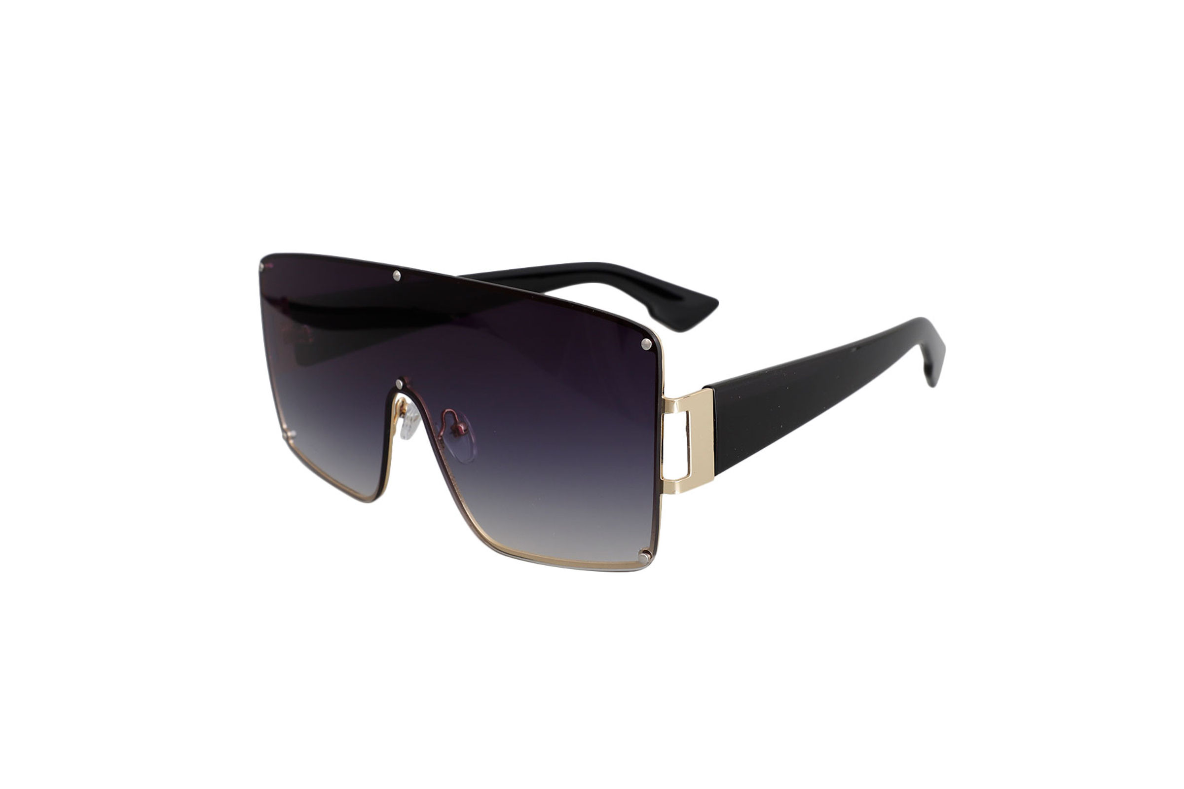 Black Gradient Square Visor Sunglasses Order Wholesale