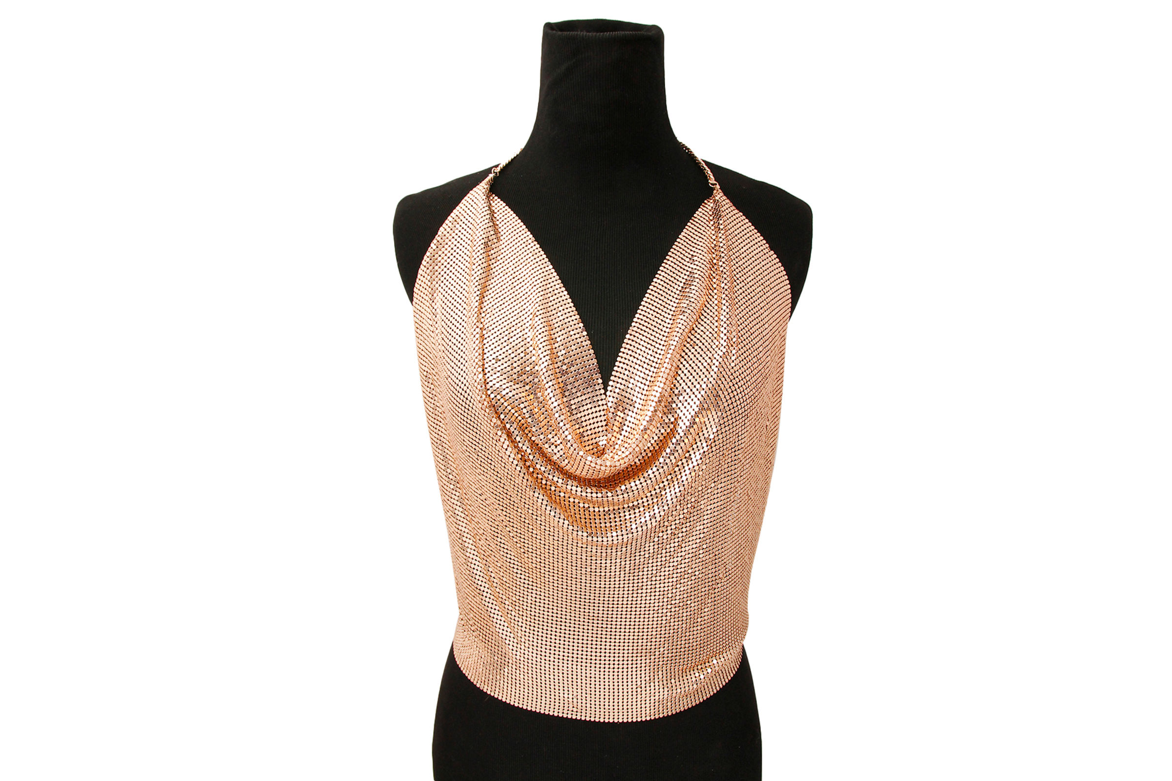 Rose gold halter top outlet
