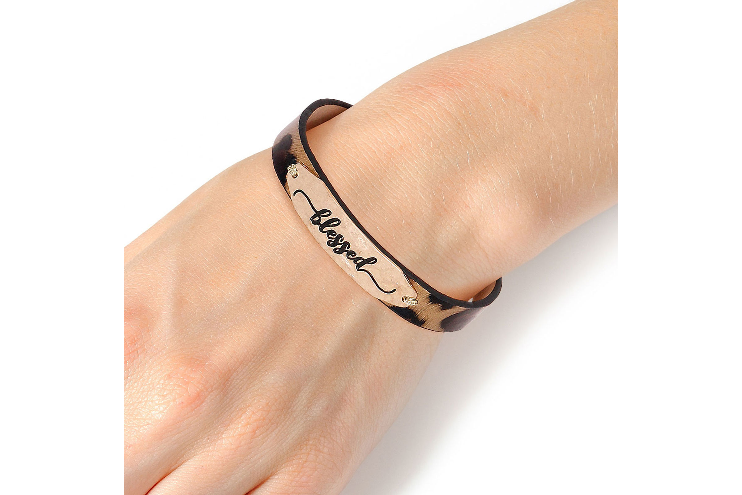 Blessed leather bracelet sale
