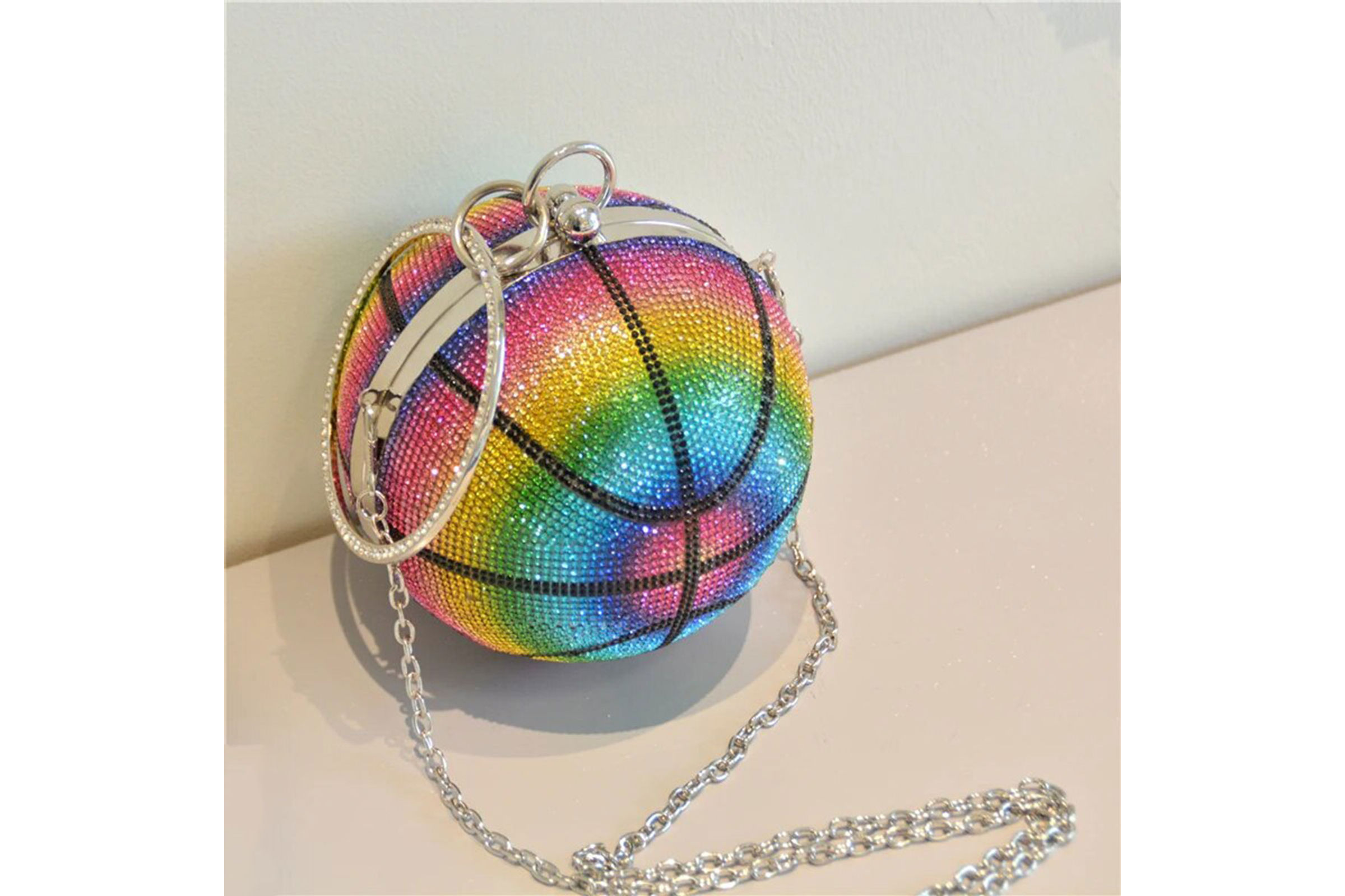 Glitter basketball purse top