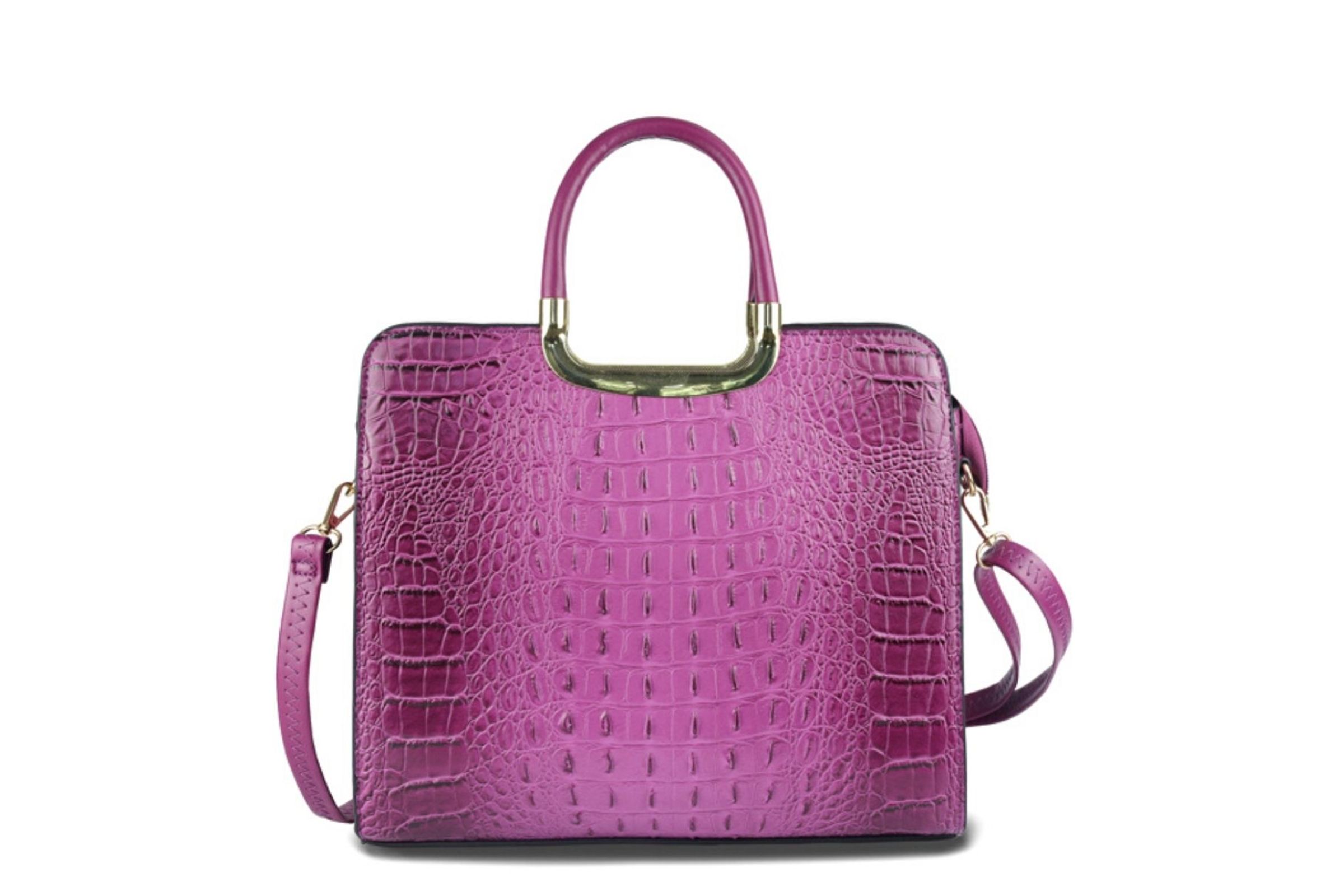 Purple croc bag deals