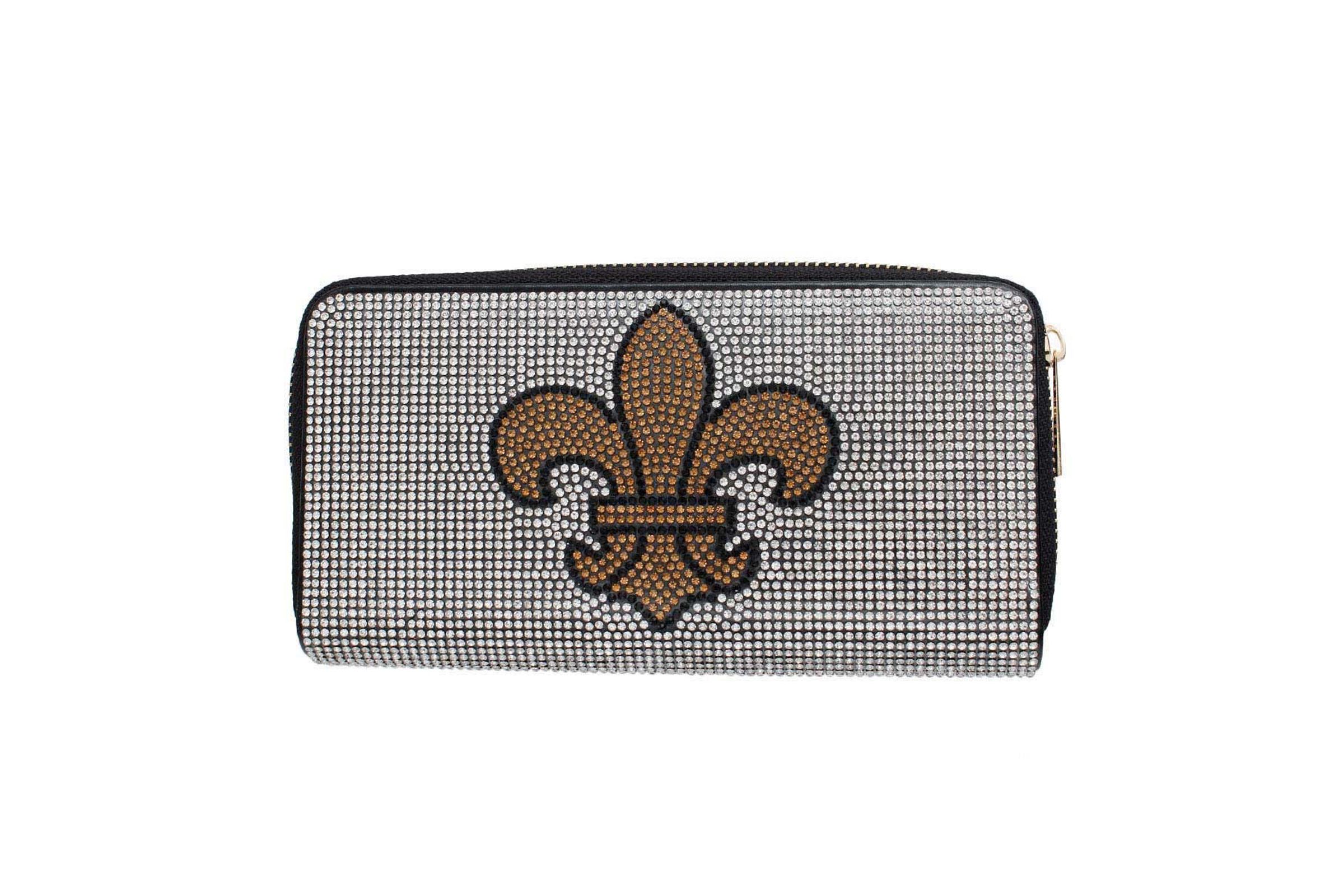 Rhinestone Fleur de Lis Wallet