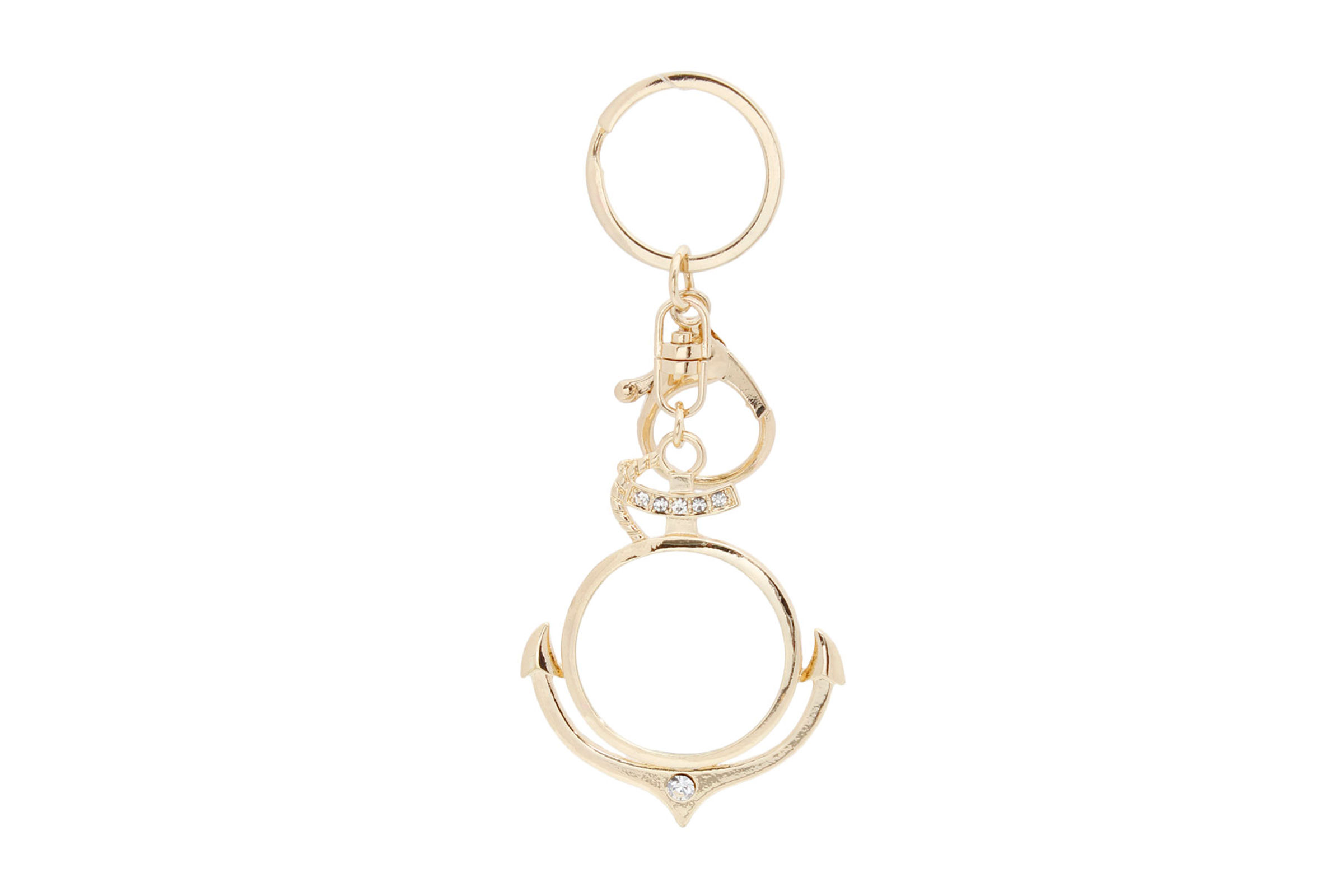 Gold Anchor Magnifying Glass Keychain Order Wholesale