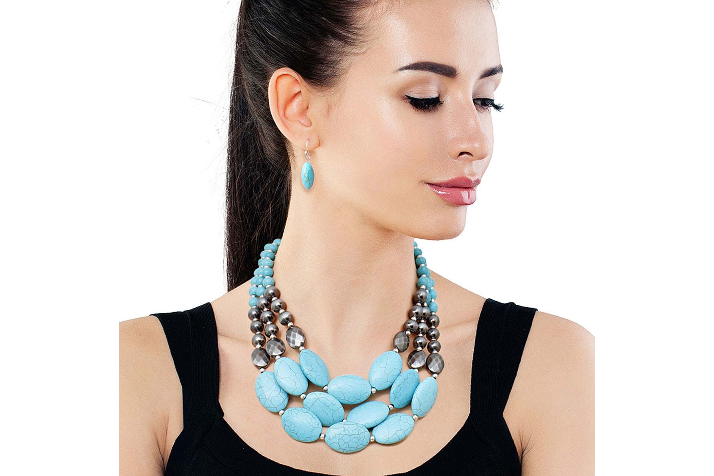 Cracked Turquoise Navajo Pearl Necklace Order Wholesale