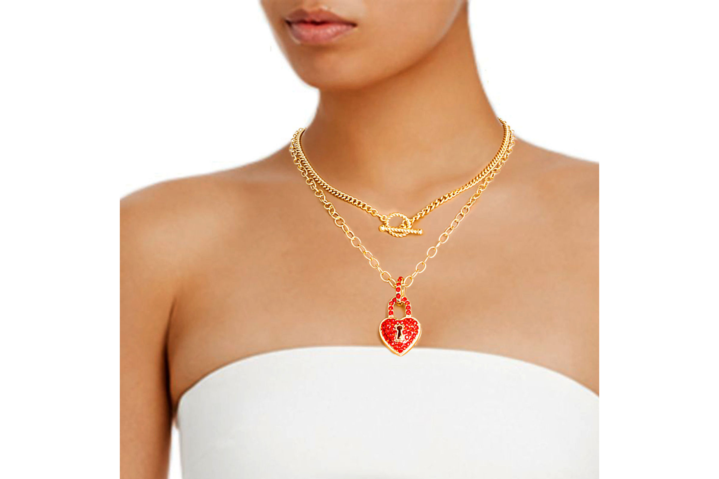 Versace heart necklace discount