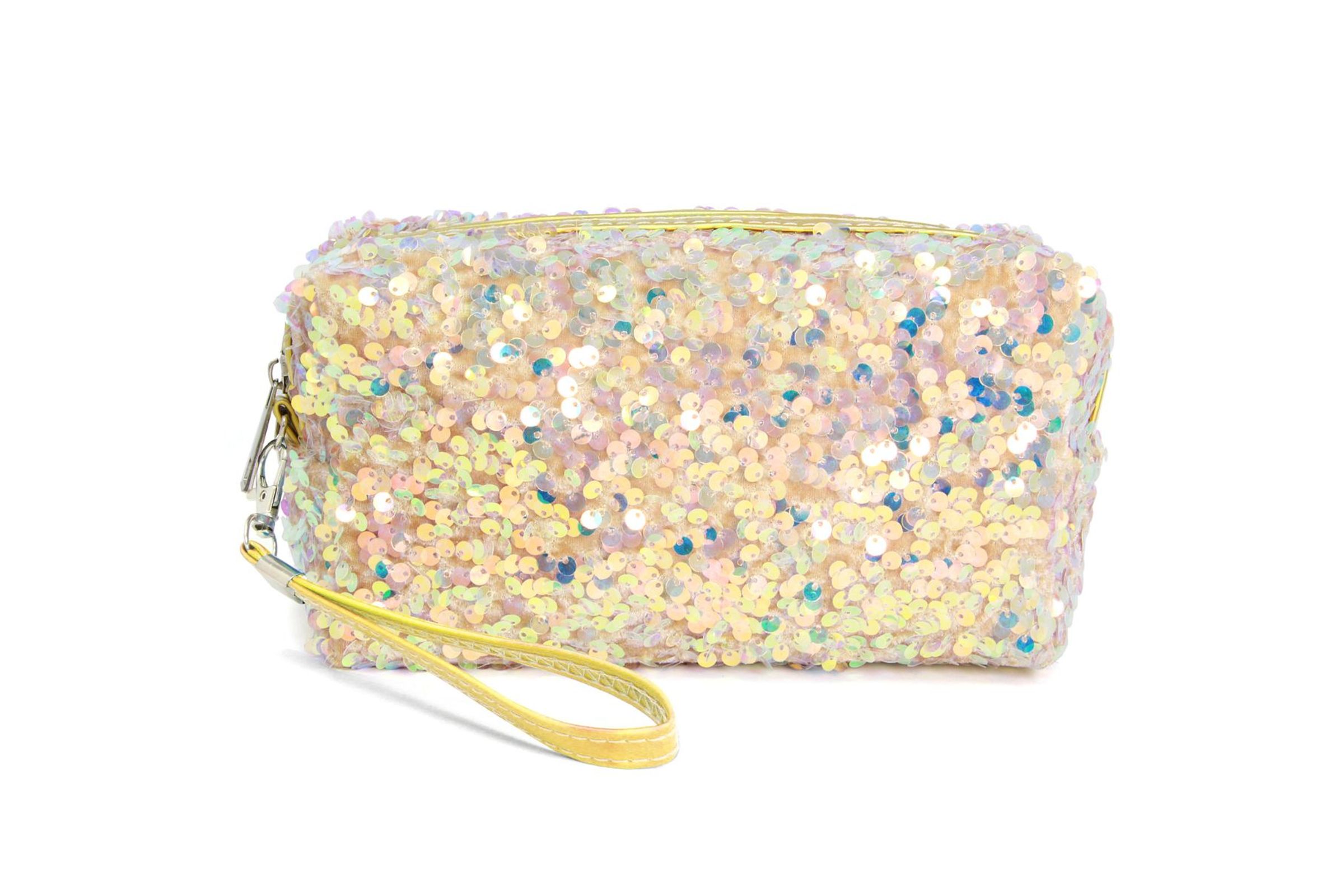 Gold Sequin Costmetic Pouch
