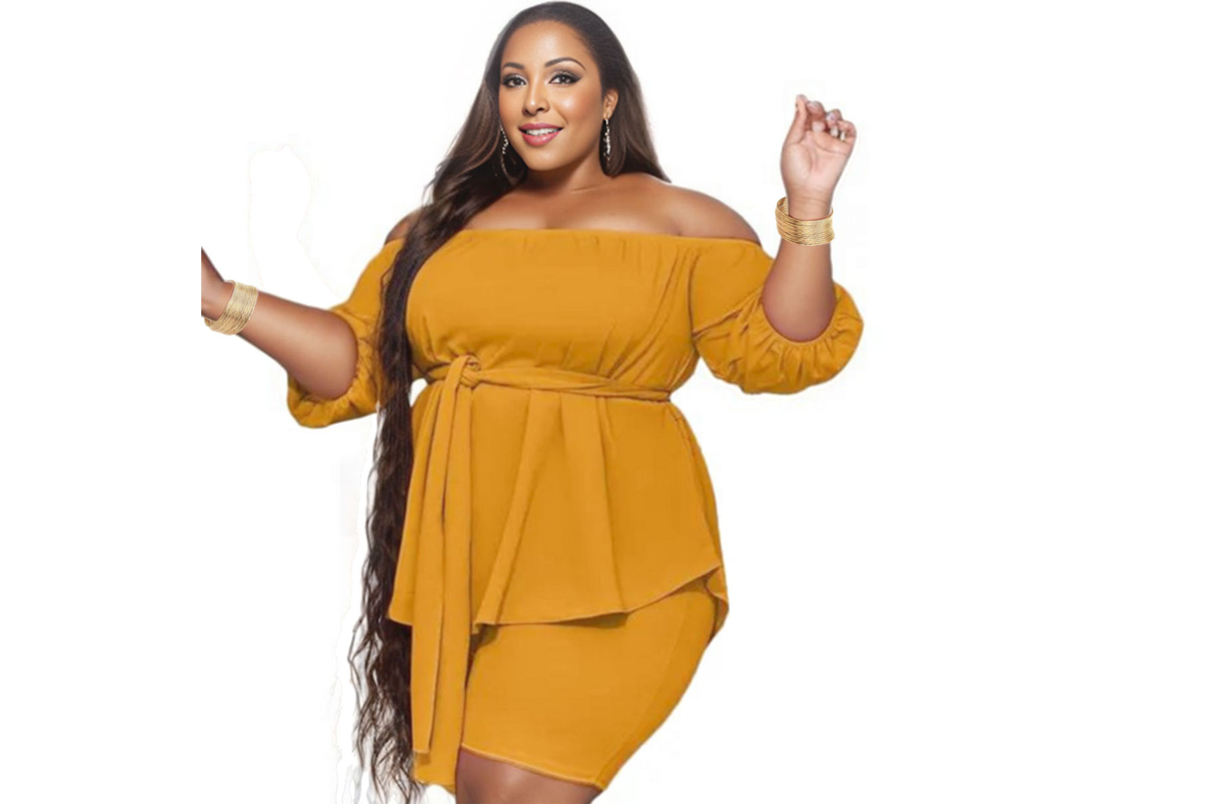 Mustard off best sale the shoulder top