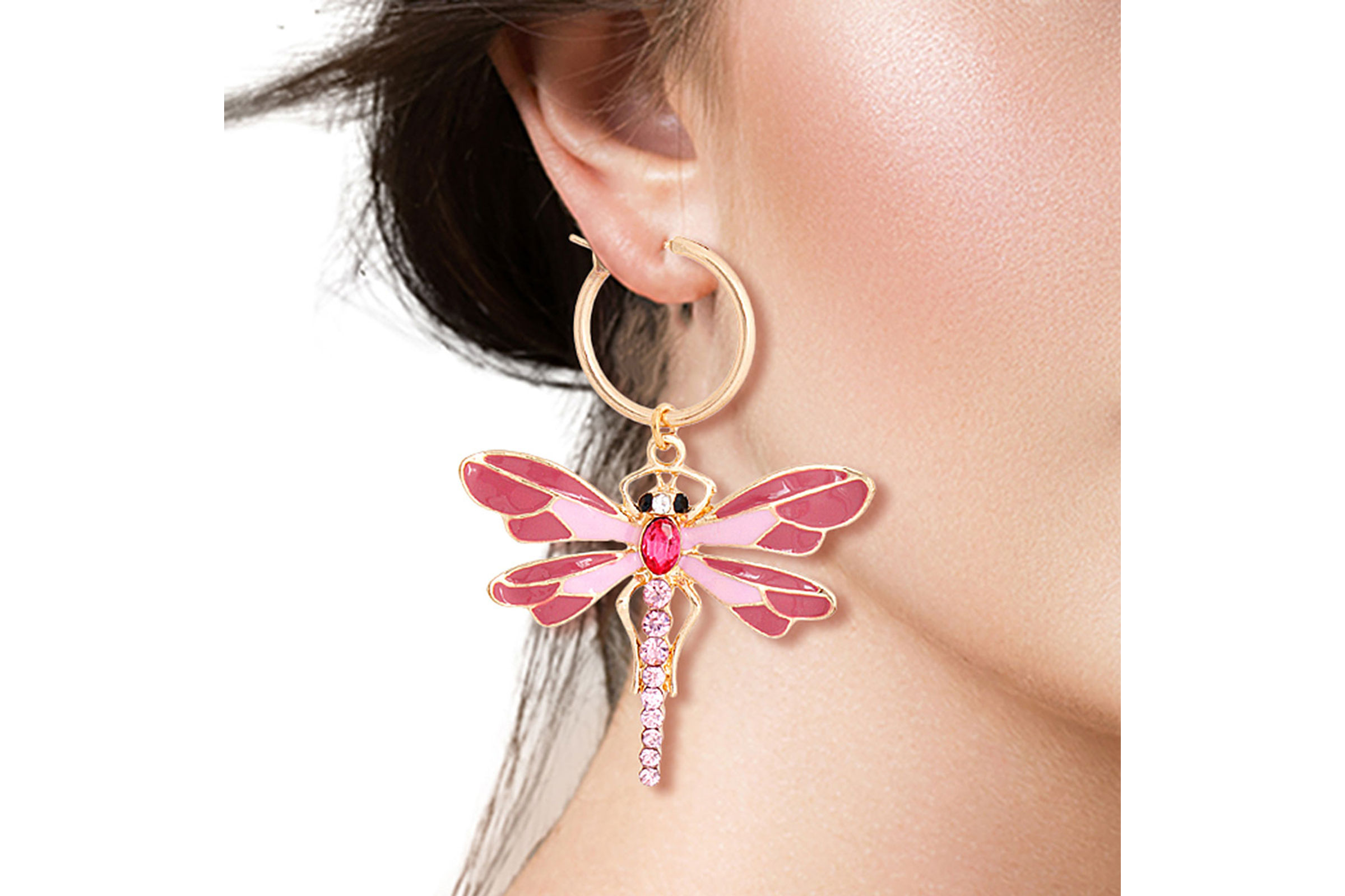Dragonfly hoop earrings best sale