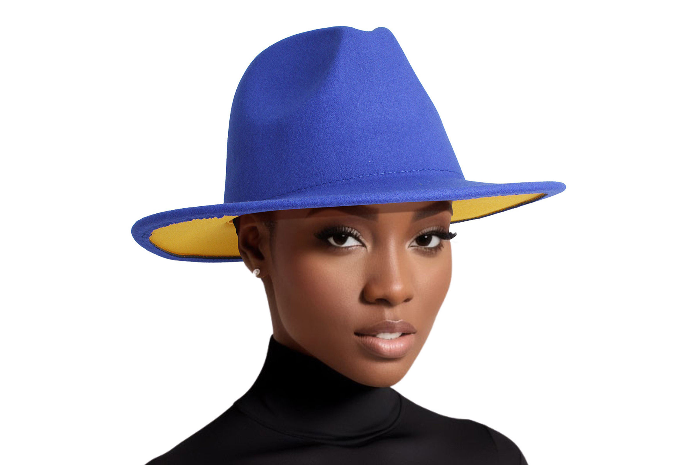 Blue wide brim hat sale