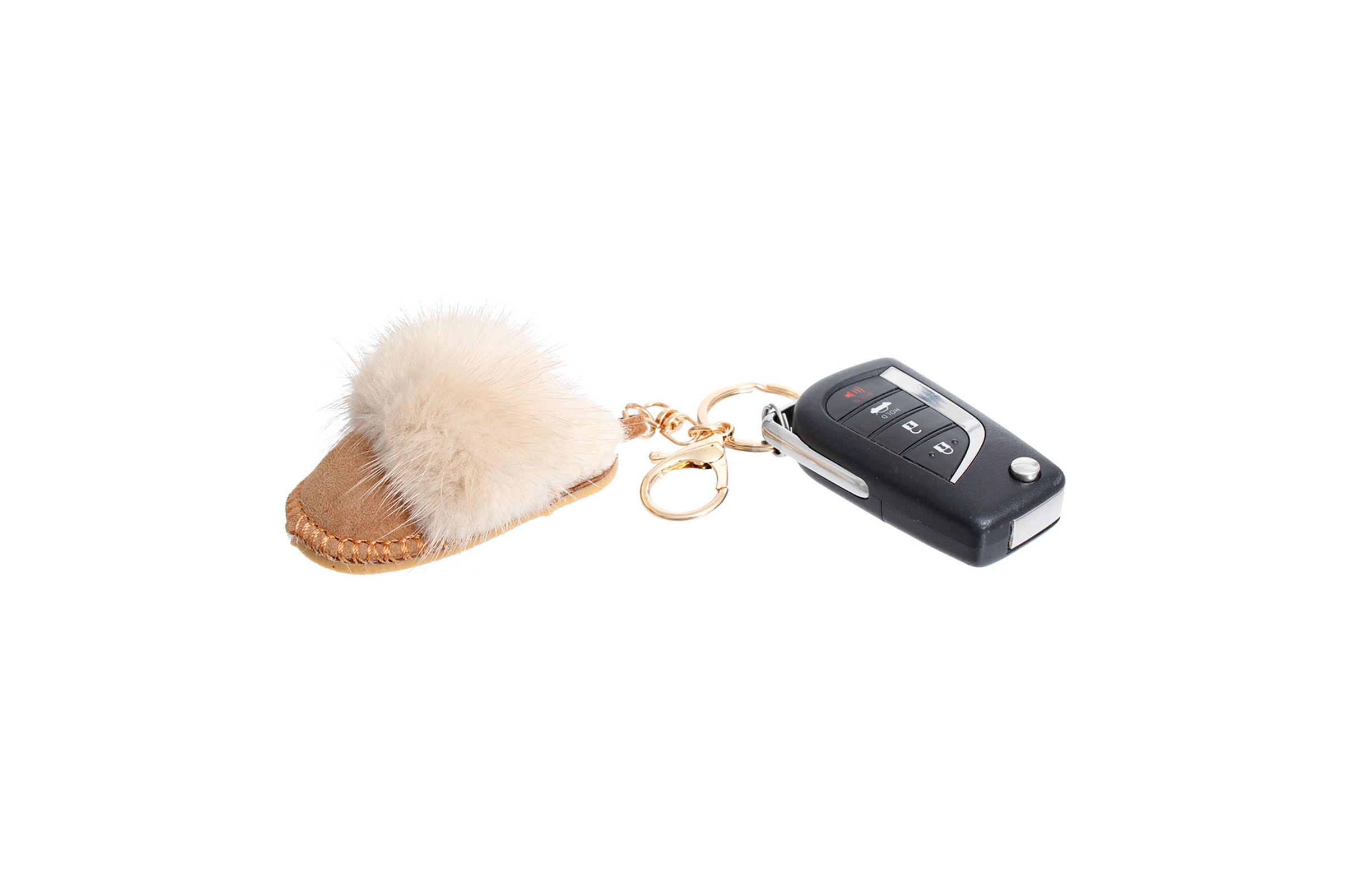 Wholesale Keychain Sherpa Mule Bag Clip for Women