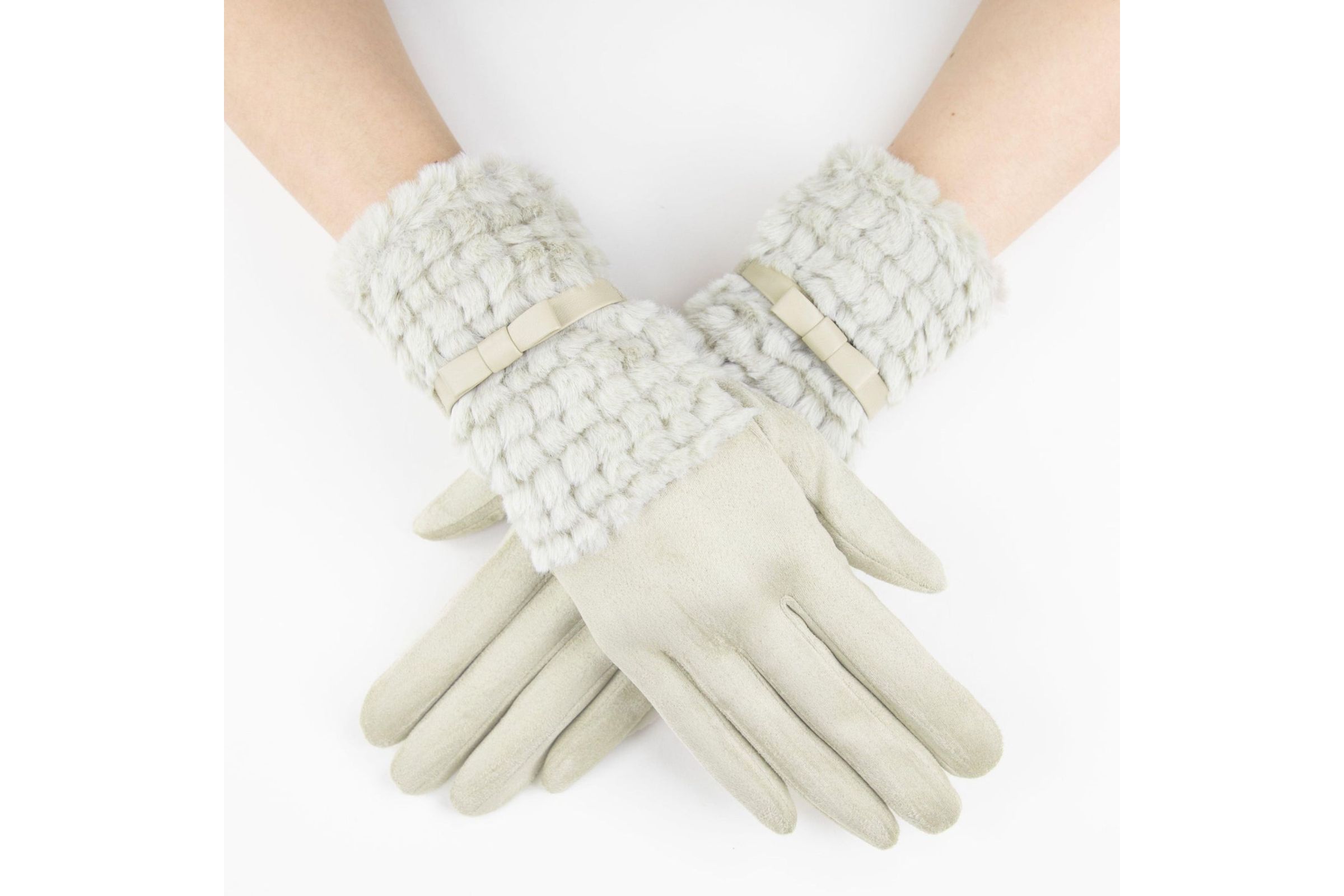 Cream winter gloves hotsell