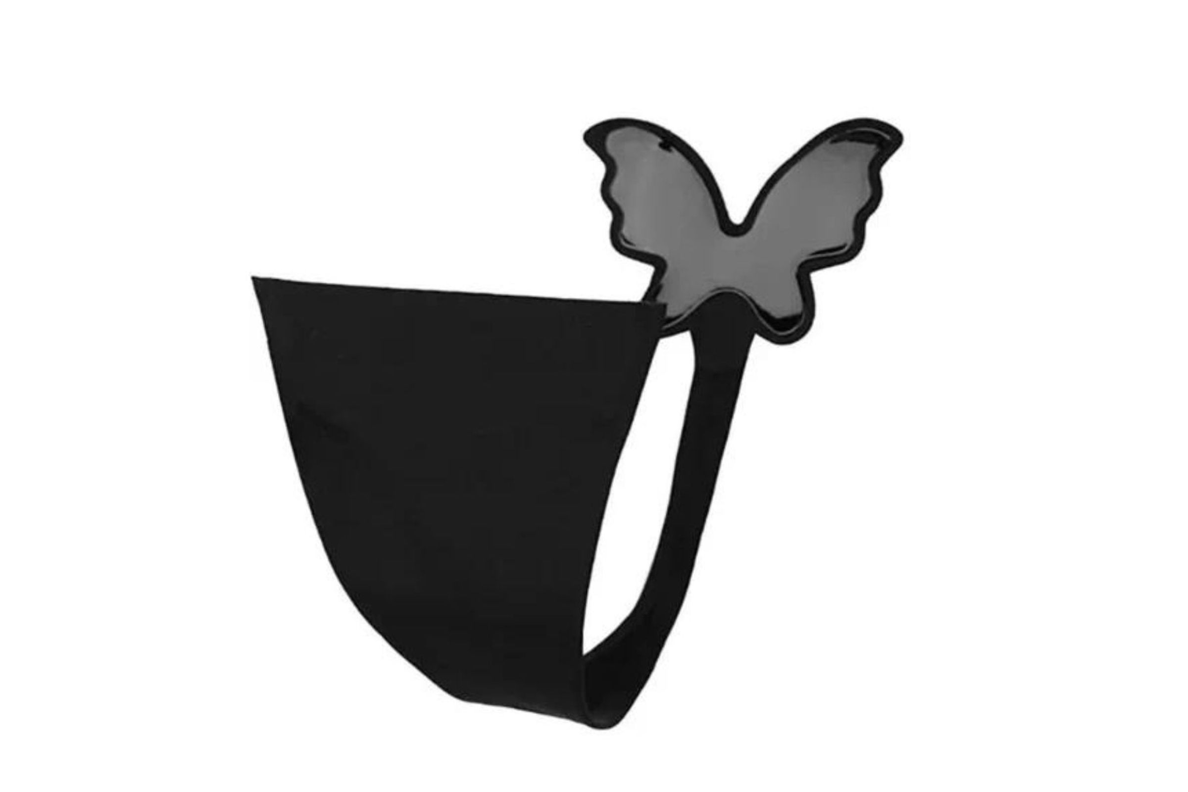 Wholesale Panty Black Medium Butterfly Thong for Women