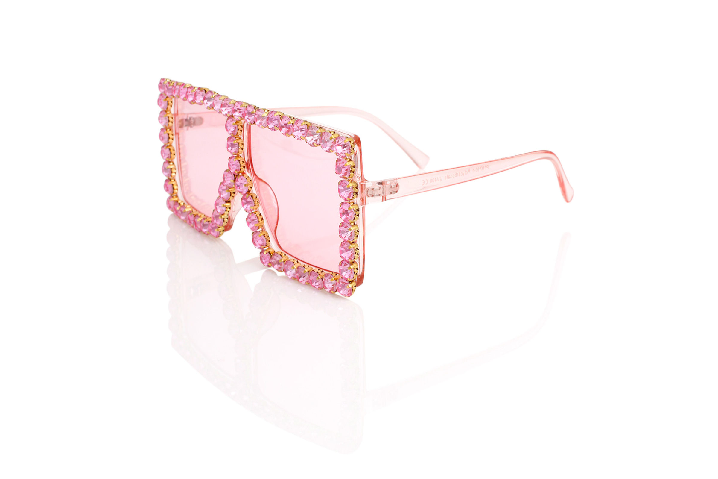 Pink online diamond sunglasses