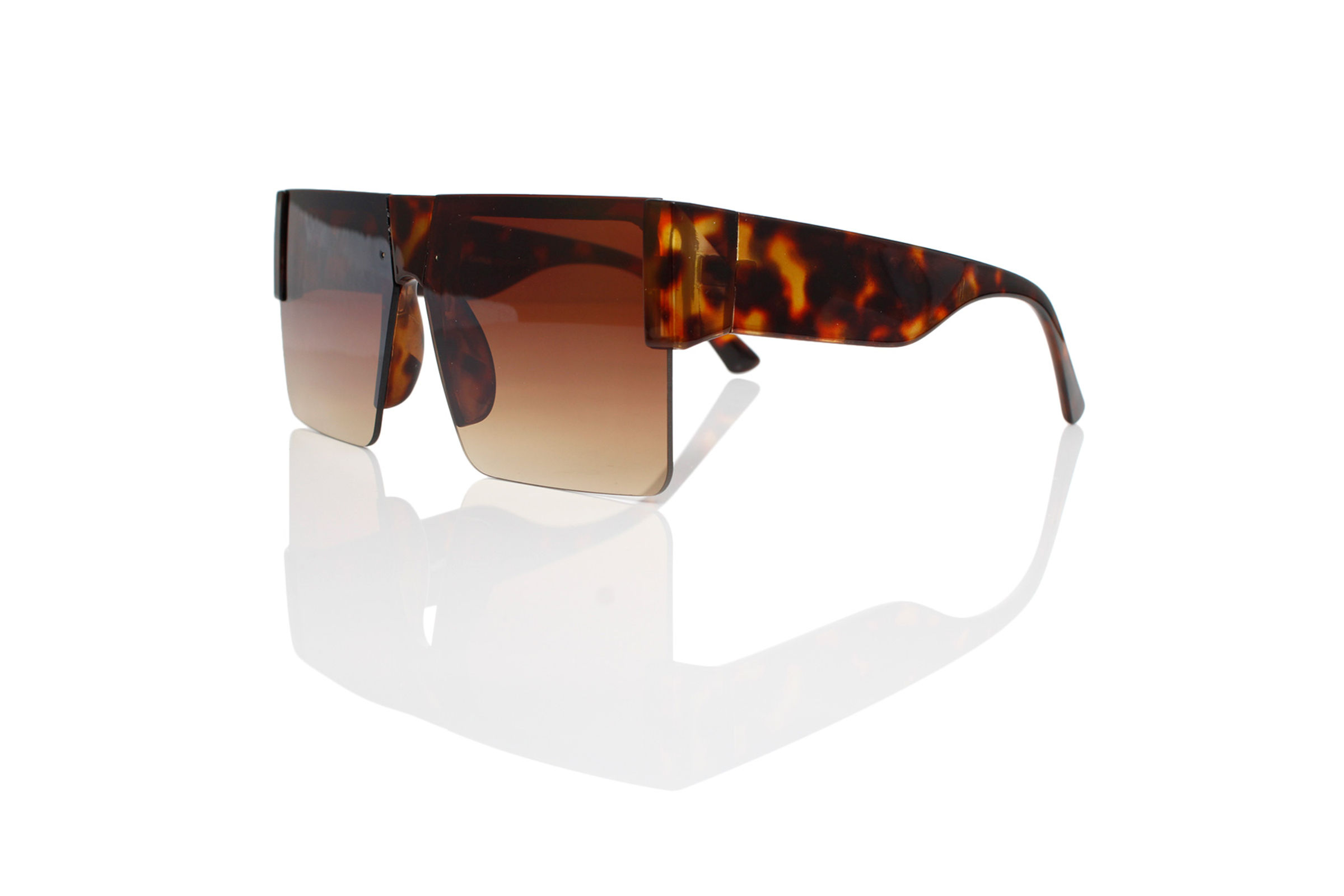 Tortoise shell flat top sale sunglasses