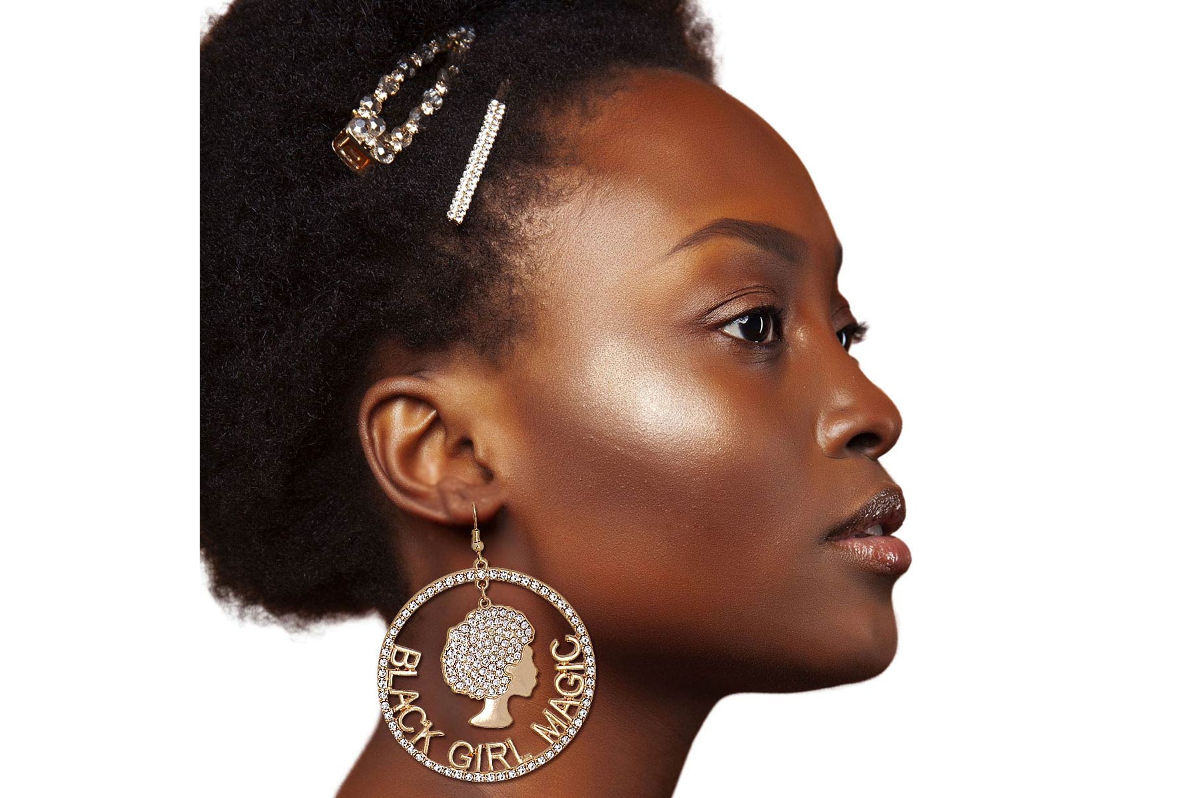 Black shop earrings female