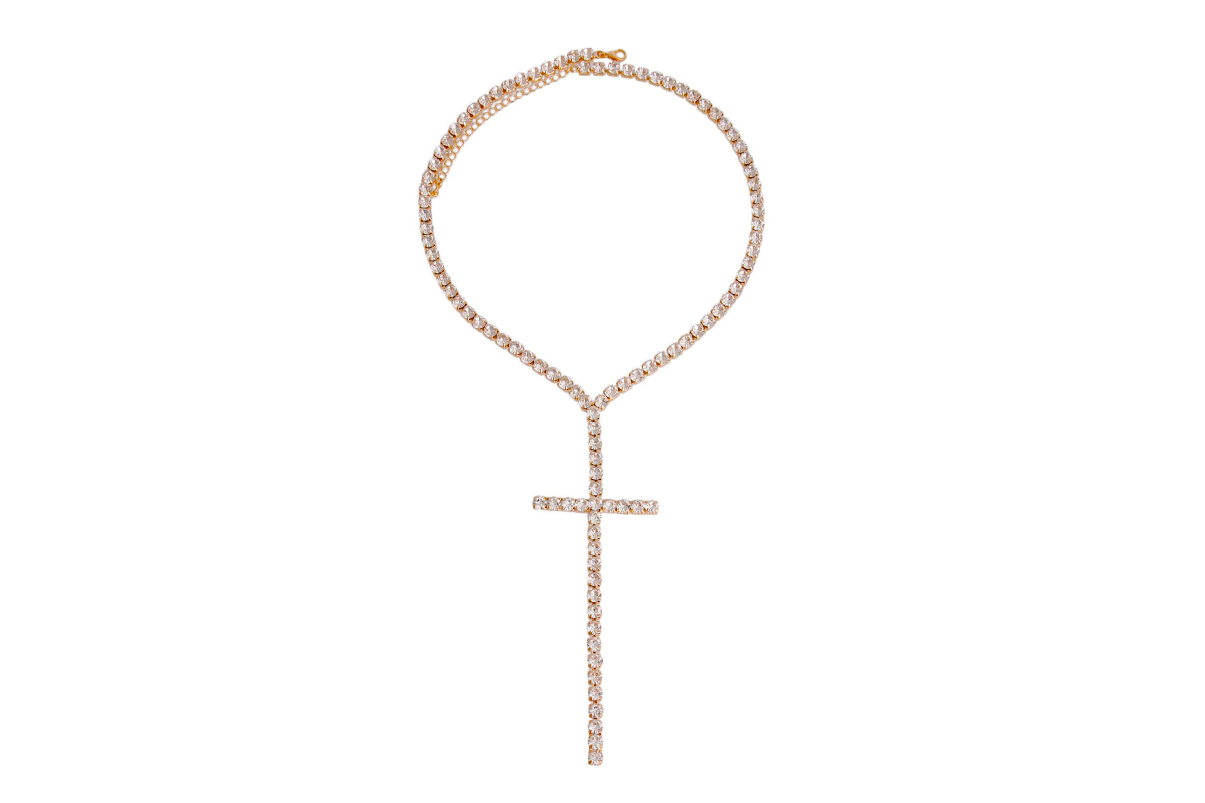 Large rhinestone hotsell cross necklace
