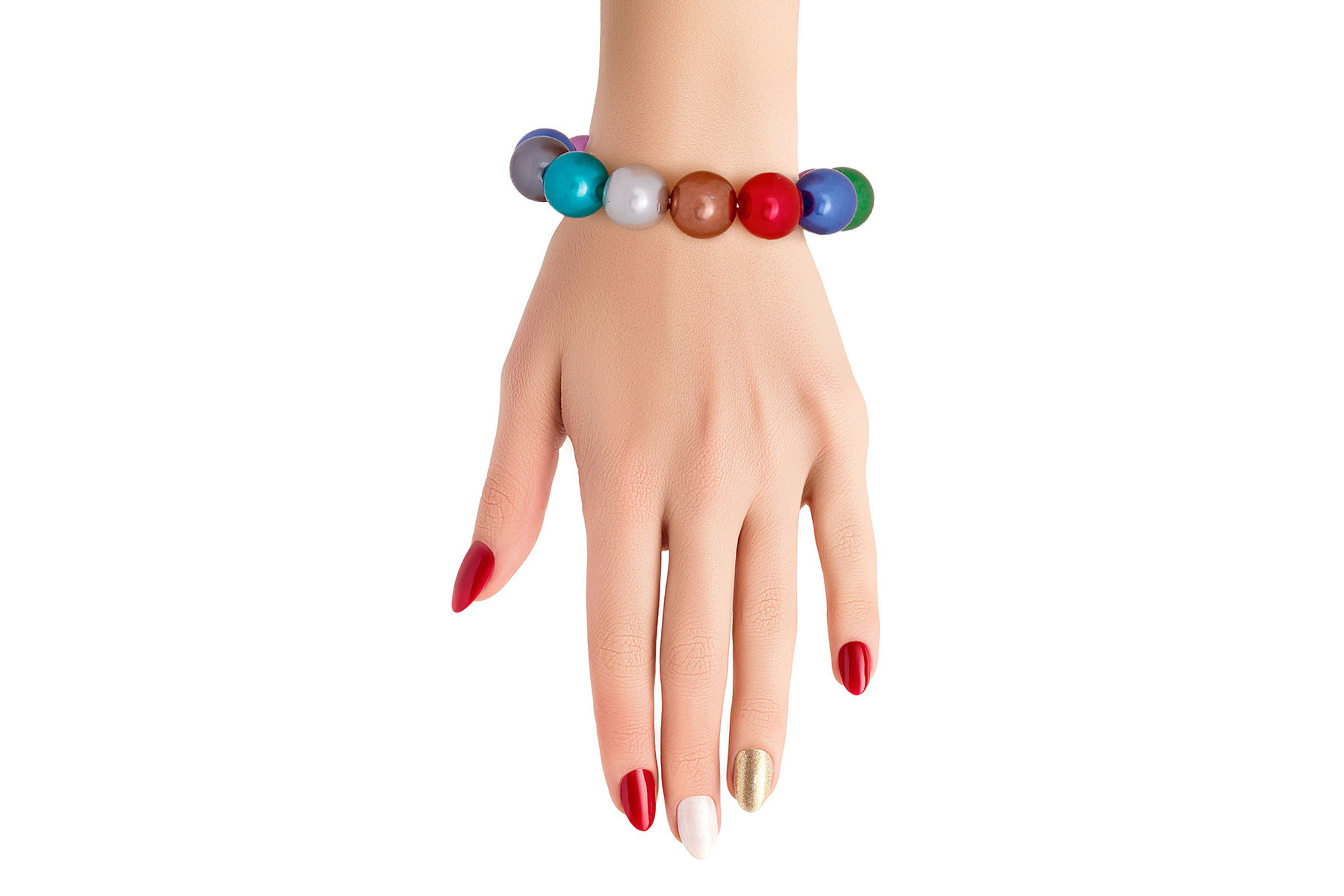 Multi Color Bubble Gum Pearl Bracelet