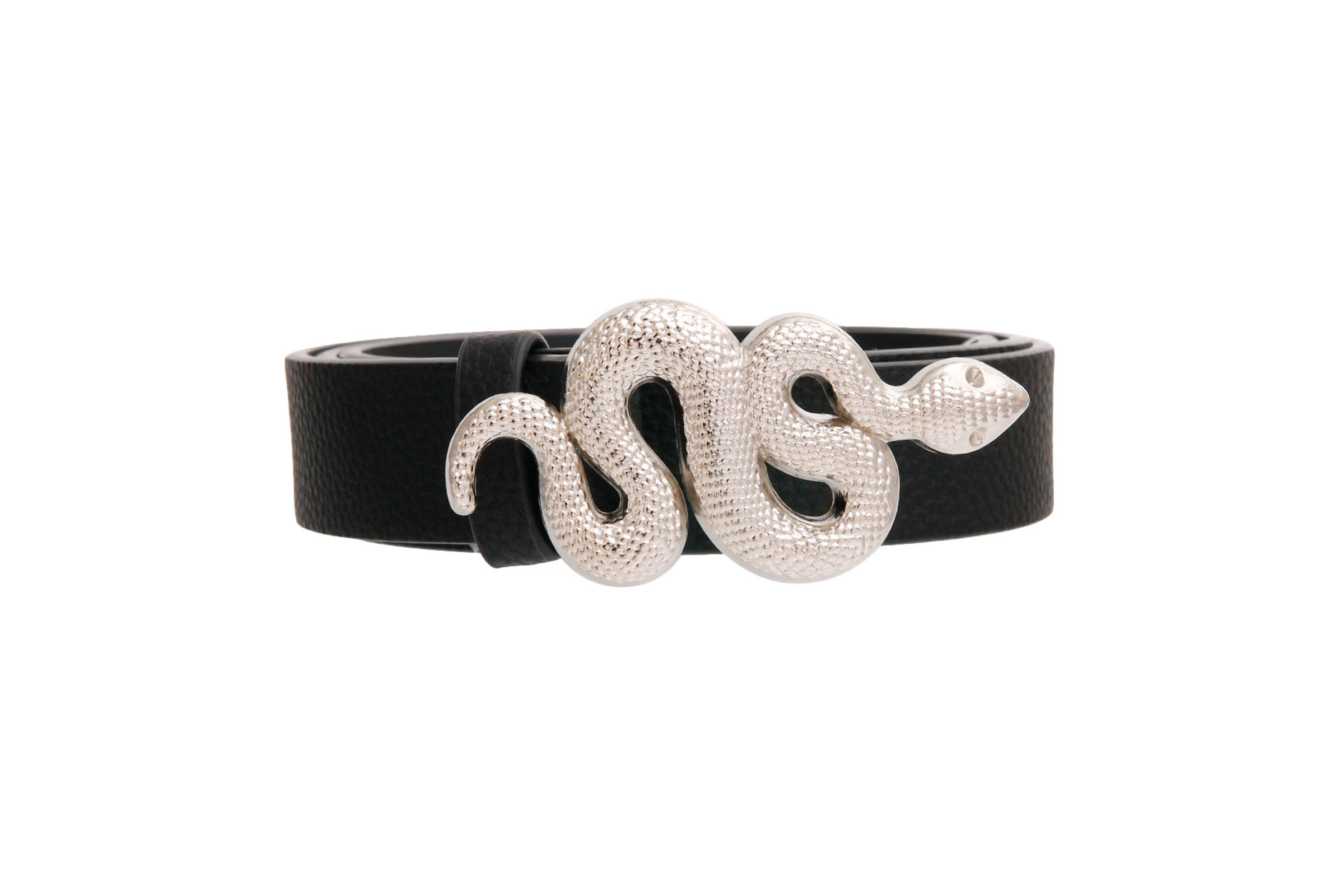 Black and Silver Snake Designer Belt- Order Wholesale